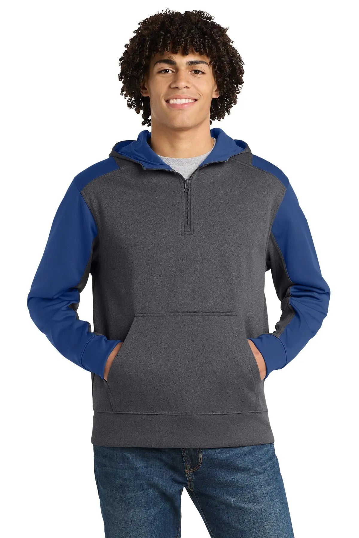 Sport-Tek® Tech Fleece Colorblock 1/4-Zip Hooded Sweatshirt #ST249 Game Over Merch