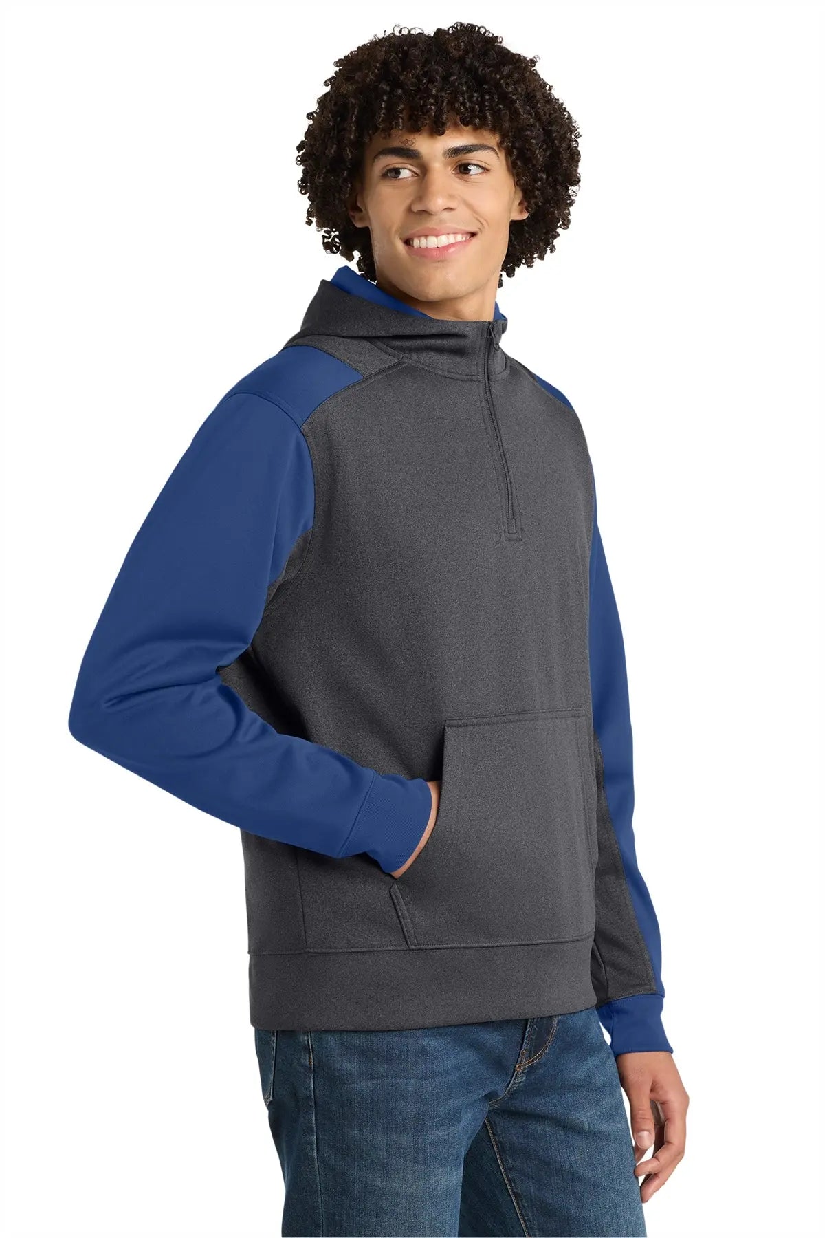 Sport-Tek® Tech Fleece Colorblock 1/4-Zip Hooded Sweatshirt #ST249 Game Over Merch