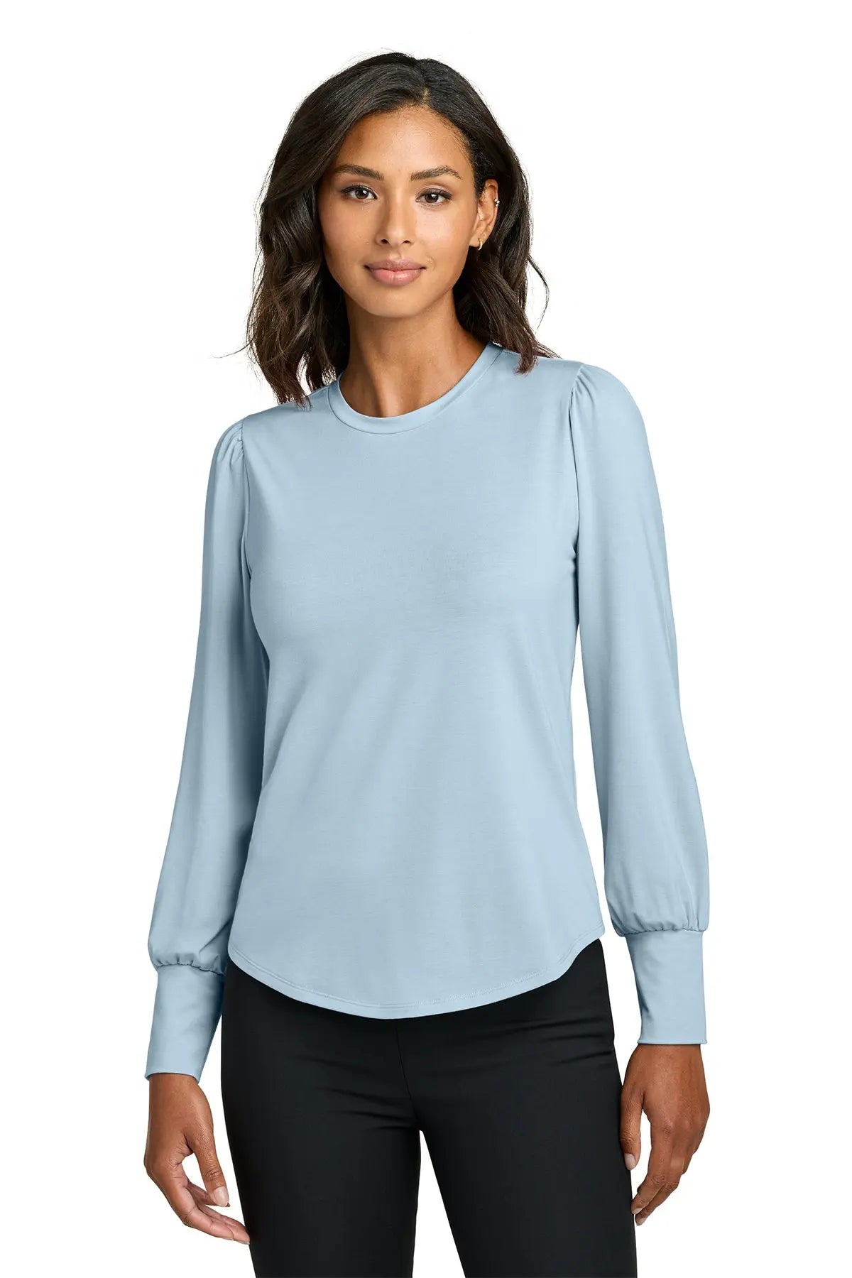 Mercer+Mettle® Women’s Stretch Jersey Long Sleeve Blouson Top #MM1019Game Over Merch