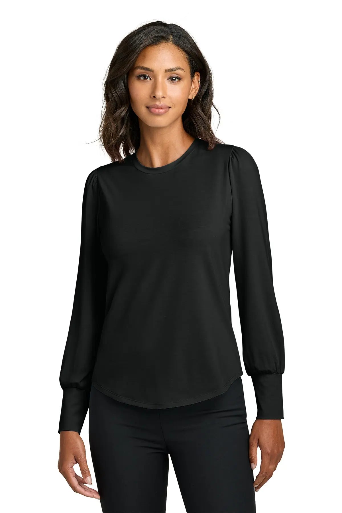 Mercer+Mettle® Women’s Stretch Jersey Long Sleeve Blouson Top #MM1019Game Over Merch