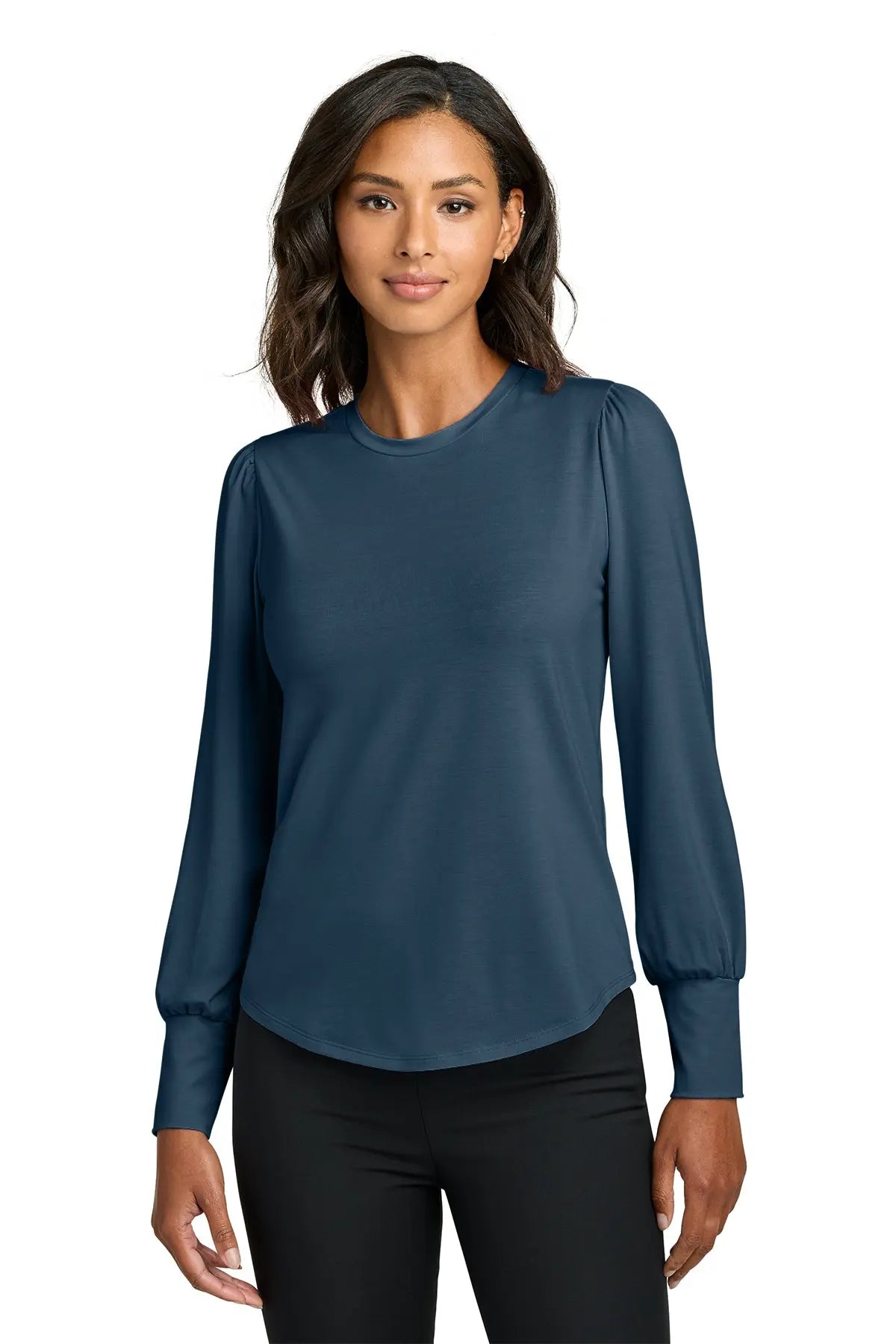 Mercer+Mettle® Women’s Stretch Jersey Long Sleeve Blouson Top #MM1019Game Over Merch