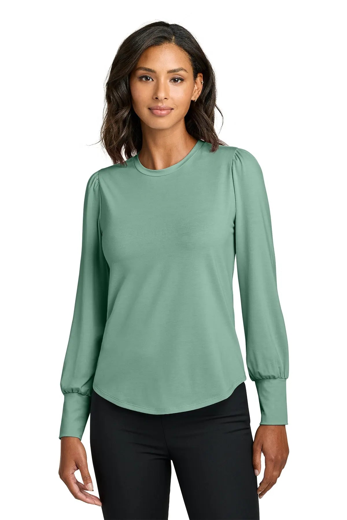 Mercer+Mettle® Women’s Stretch Jersey Long Sleeve Blouson Top #MM1019Game Over Merch