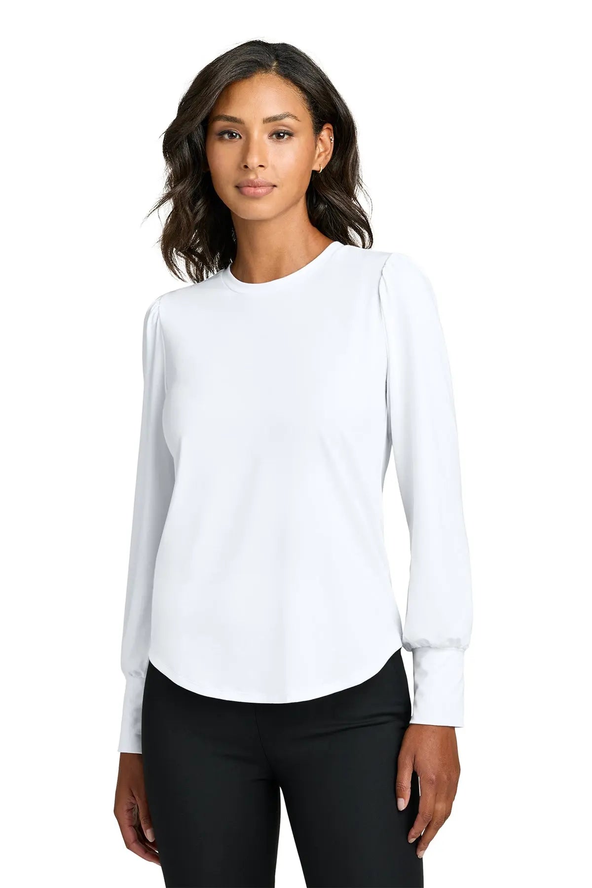 Mercer+Mettle® Women’s Stretch Jersey Long Sleeve Blouson Top #MM1019Game Over Merch