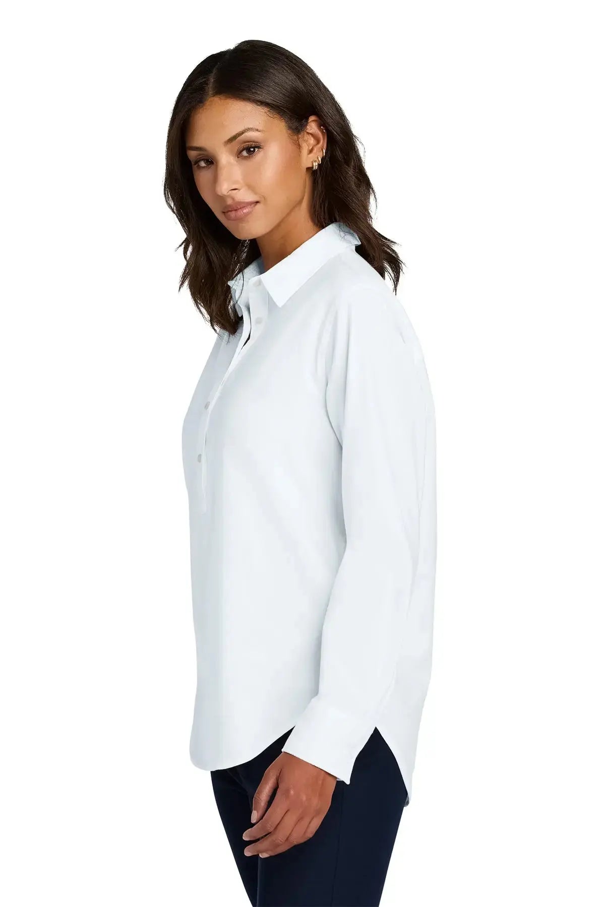 Mercer+Mettle® Women’s Long Sleeve Modern Oxford Shirt #MM2003 Game Over Merch