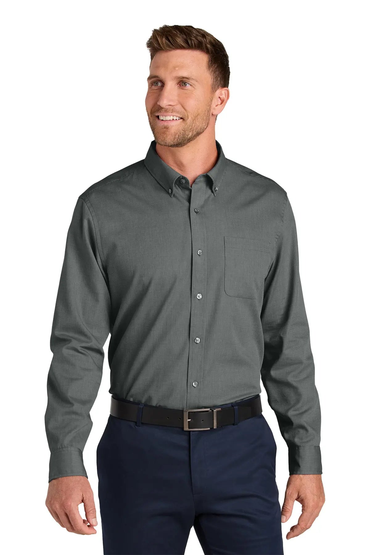 Port Authority® Long Sleeve Nailhead Easy Care Shirt #W816