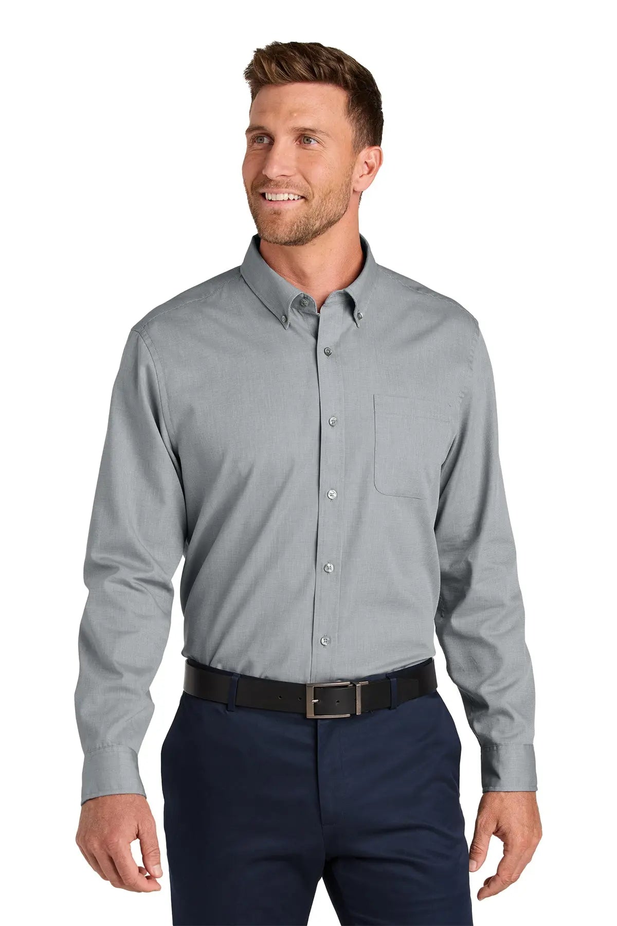 Port Authority® Long Sleeve Nailhead Easy Care Shirt #W816
