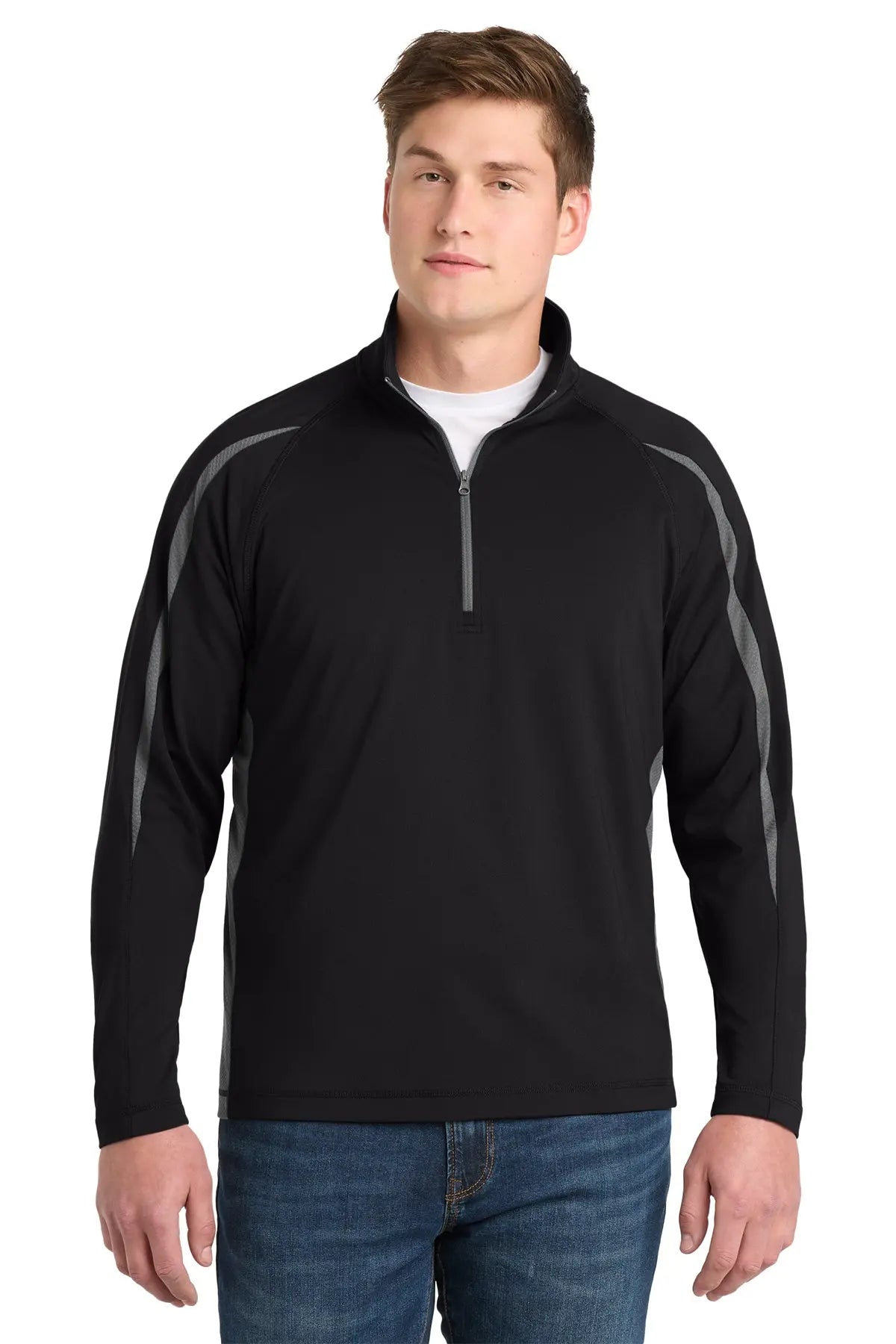 Sport-Tek® Sport-Wick® Stretch 1/4-Zip Colorblock Pullover #ST851 Game Over Merch