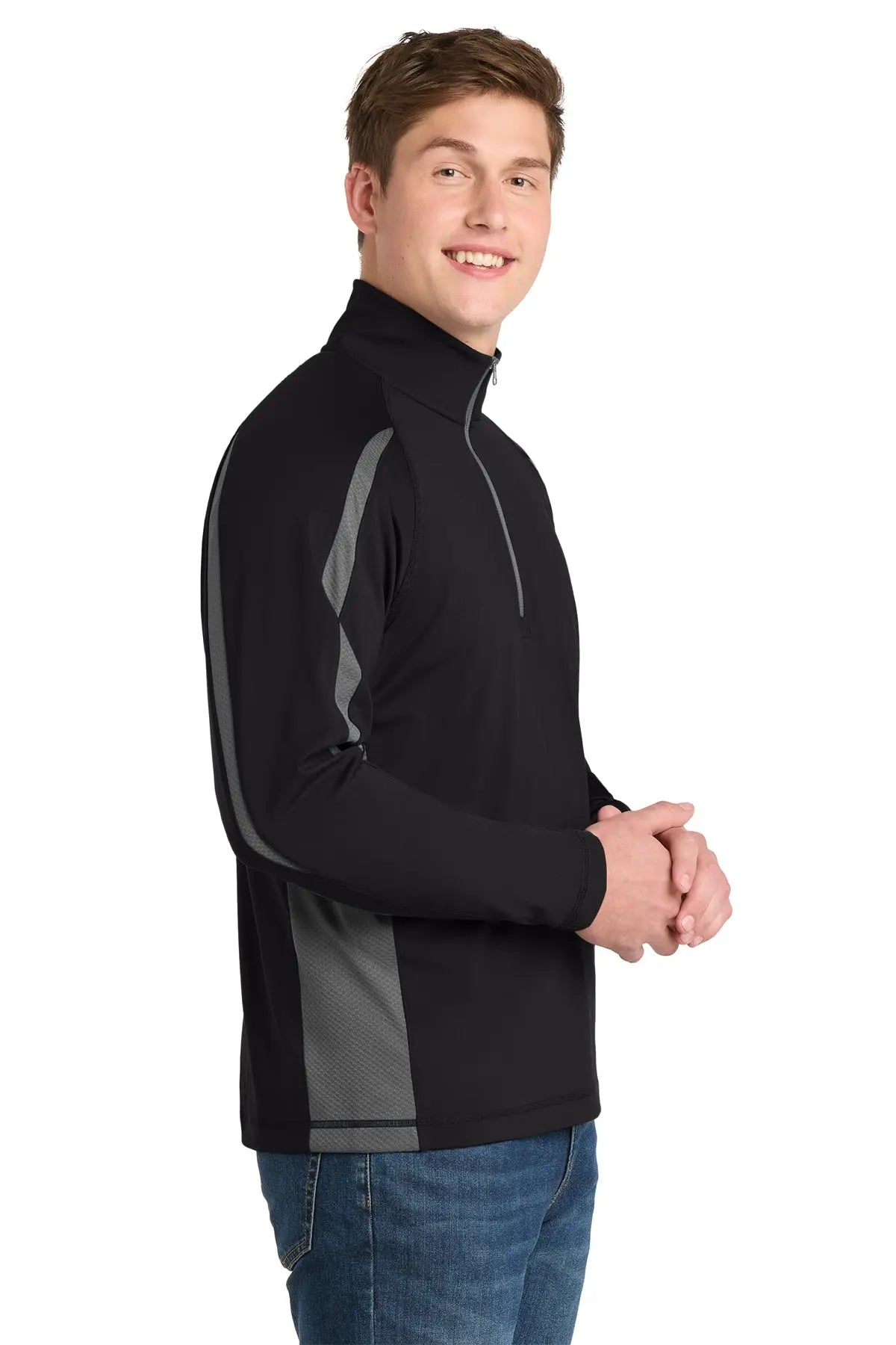 Sport-Tek® Sport-Wick® Stretch 1/4-Zip Colorblock Pullover #ST851 Game Over Merch