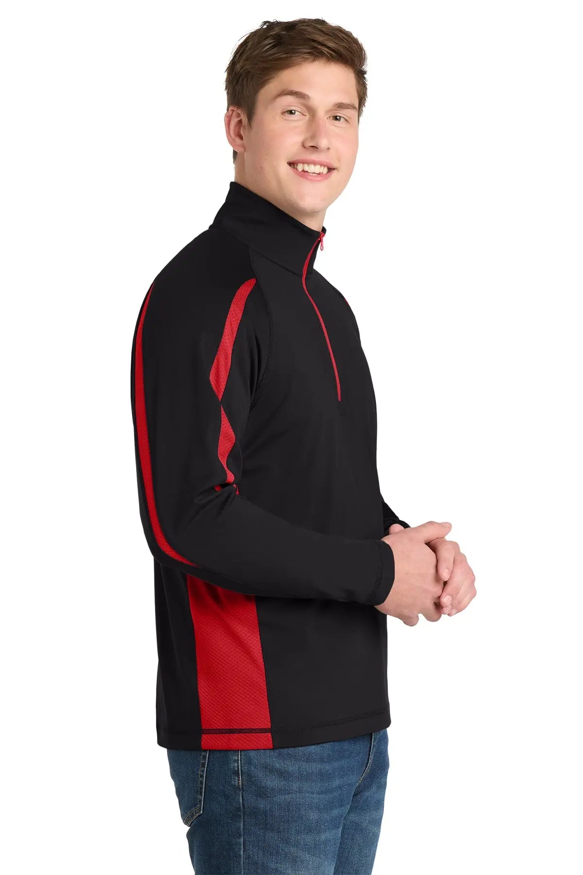 Sport-Tek® Sport-Wick® Stretch 1/4-Zip Colorblock Pullover #ST851 Game Over Merch