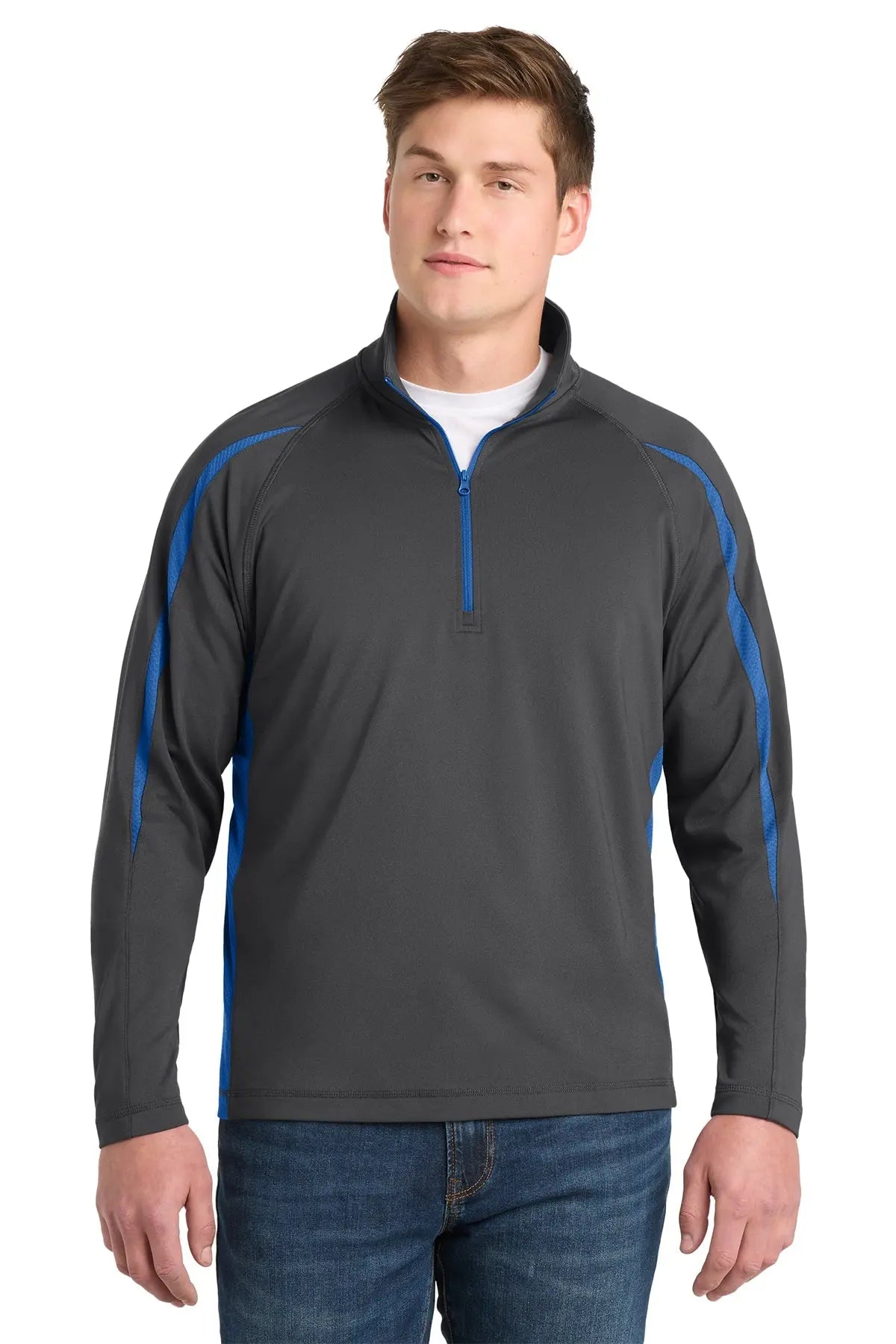 Sport-Tek® Sport-Wick® Stretch 1/4-Zip Colorblock Pullover #ST851 Game Over Merch
