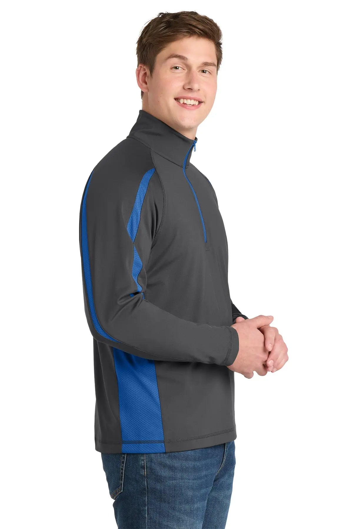 Sport-Tek® Sport-Wick® Stretch 1/4-Zip Colorblock Pullover #ST851 Game Over Merch
