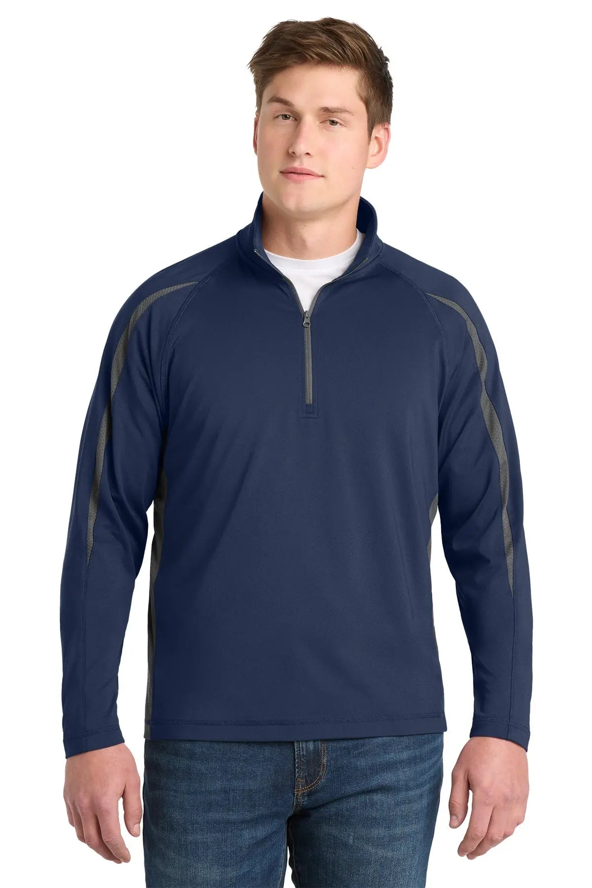 Sport-Tek® Sport-Wick® Stretch 1/4-Zip Colorblock Pullover #ST851 Game Over Merch