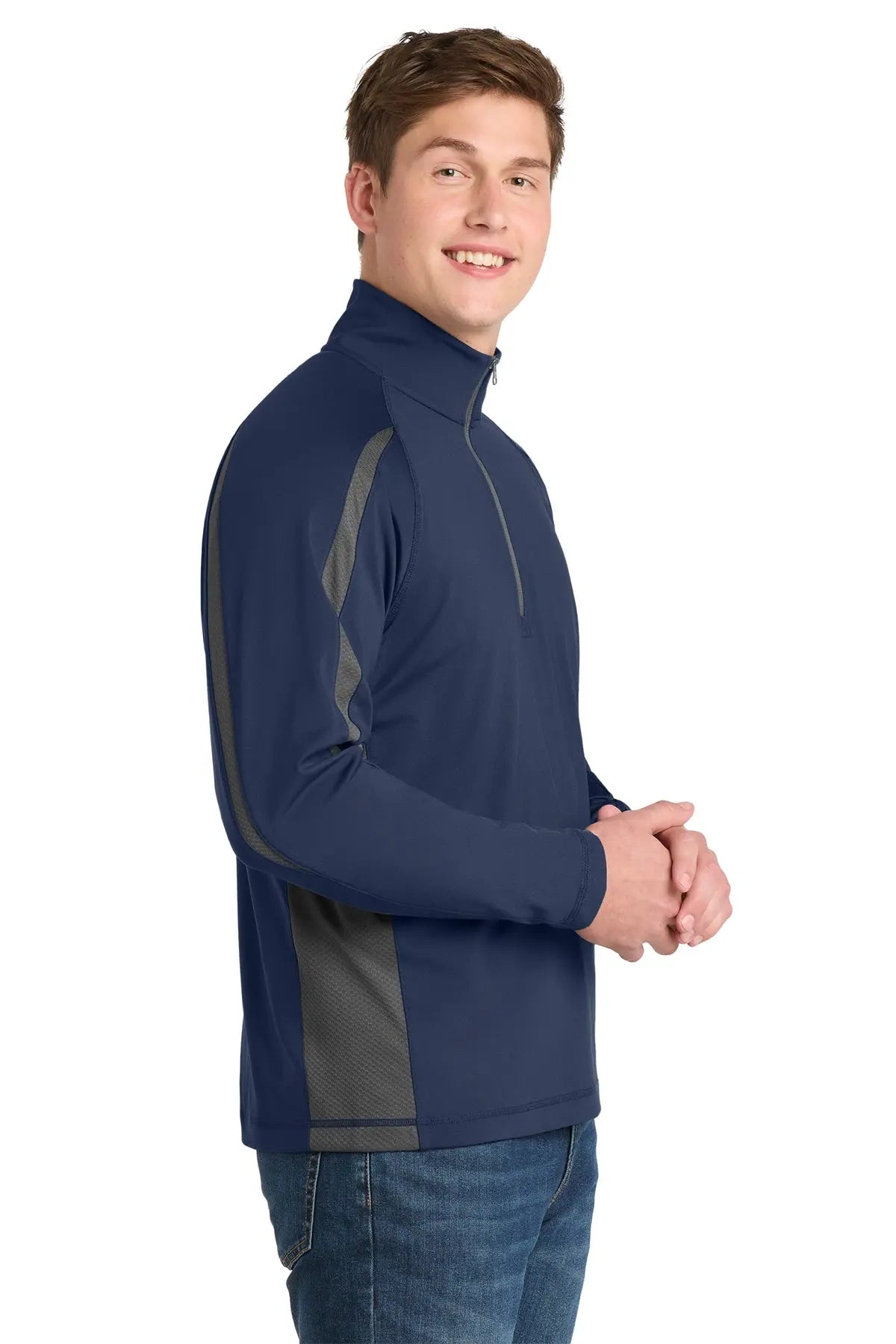 Sport-Tek® Sport-Wick® Stretch 1/4-Zip Colorblock Pullover #ST851 Game Over Merch