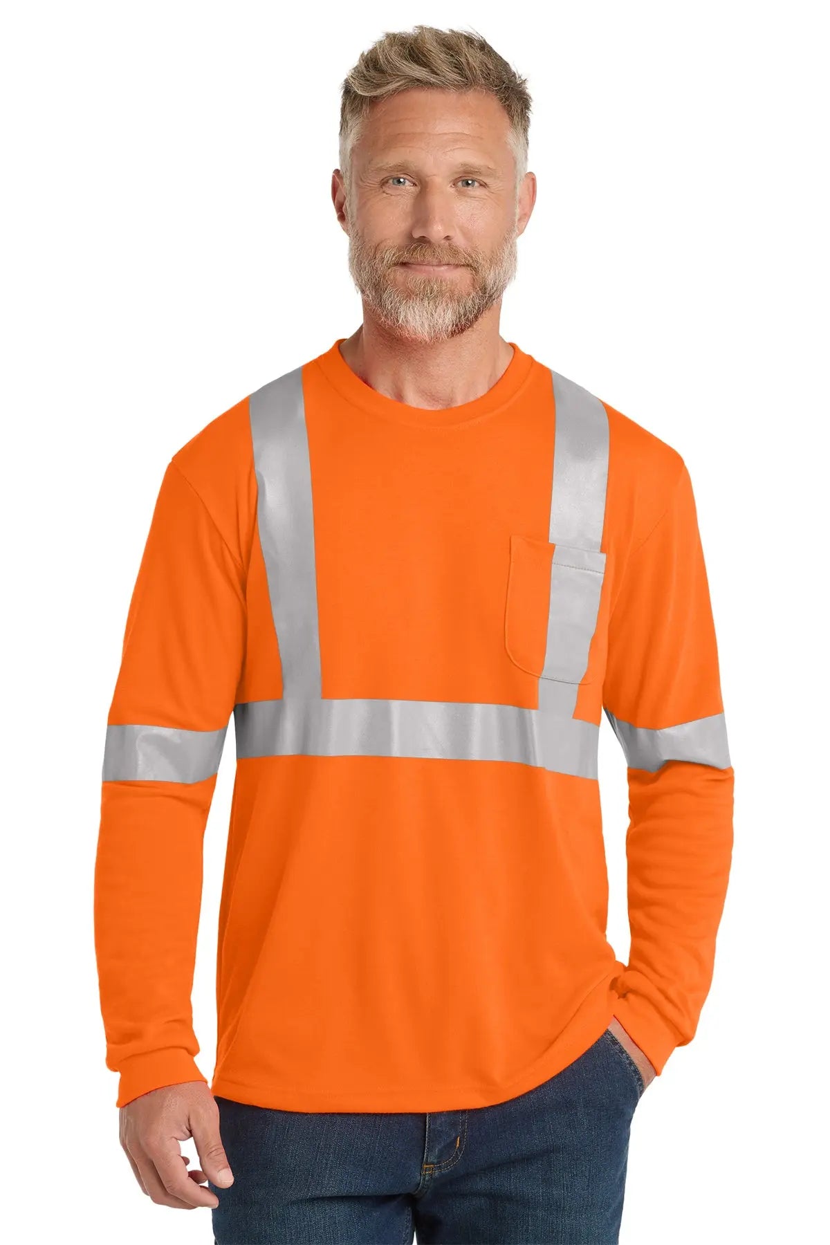 CornerStone® ANSI 107 Class 2 Long Sleeve Safety T-Shirt #CS401LS
