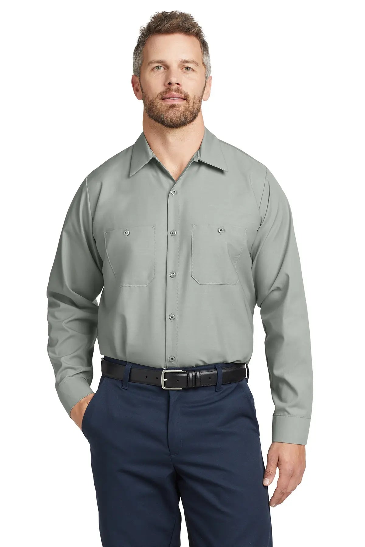 Red Kap® Long Size, Long Sleeve Industrial Work Shirt #SP14LONG