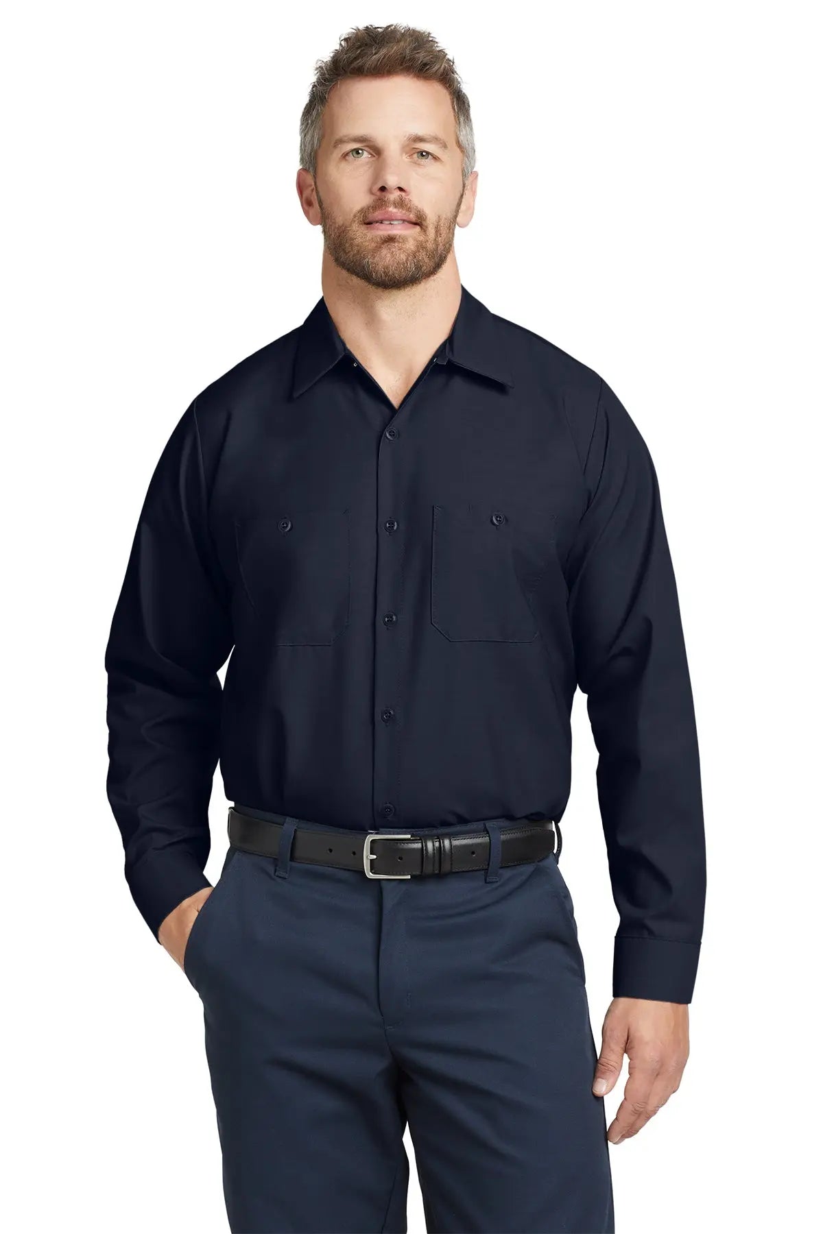 Red Kap® Long Size, Long Sleeve Industrial Work Shirt #SP14LONG