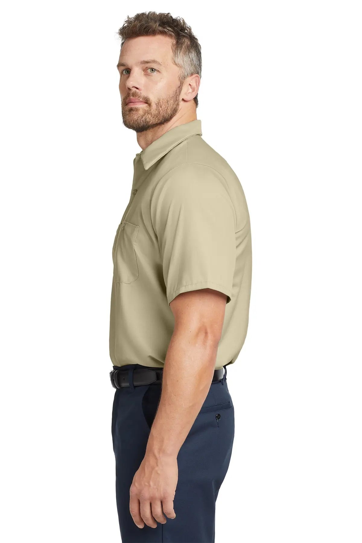 Red Kap® Long Size, Short Sleeve Industrial Work Shirt #SP24LONG