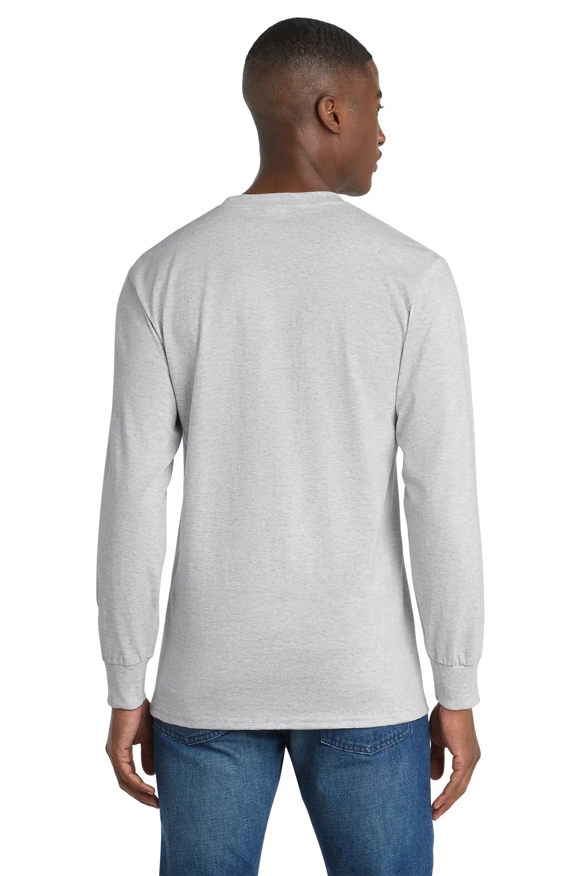 Port & Co™ Tall Long Sleeve Essential Pocket Tee #PC61LSPT