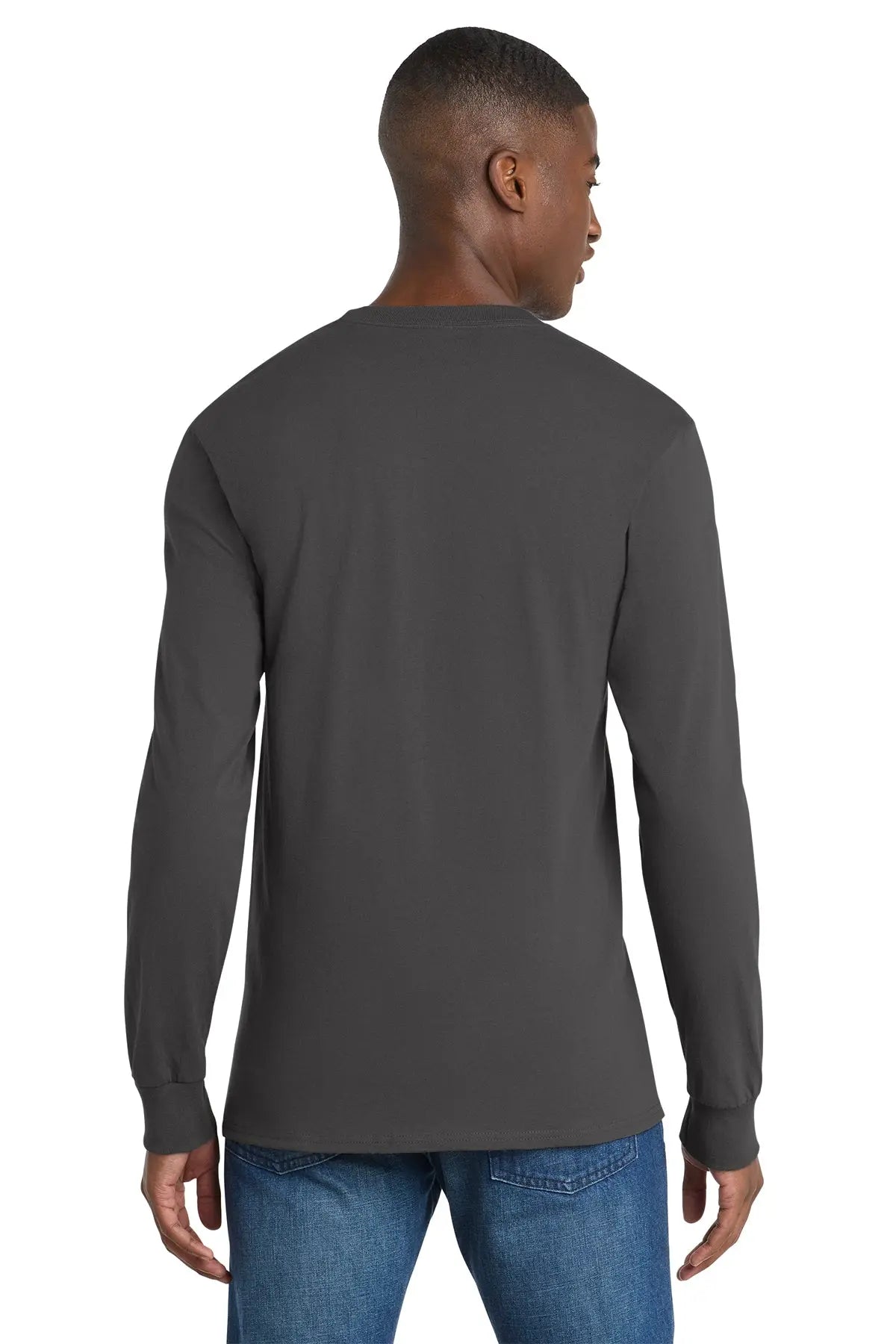 Port & Co™ Tall Long Sleeve Essential Pocket Tee #PC61LSPT
