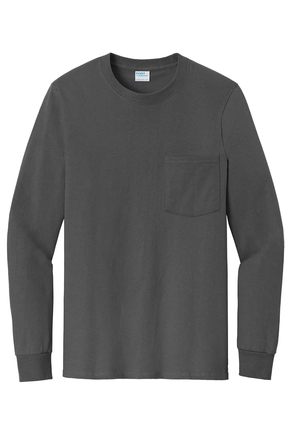Port & Co™ Tall Long Sleeve Essential Pocket Tee #PC61LSPT