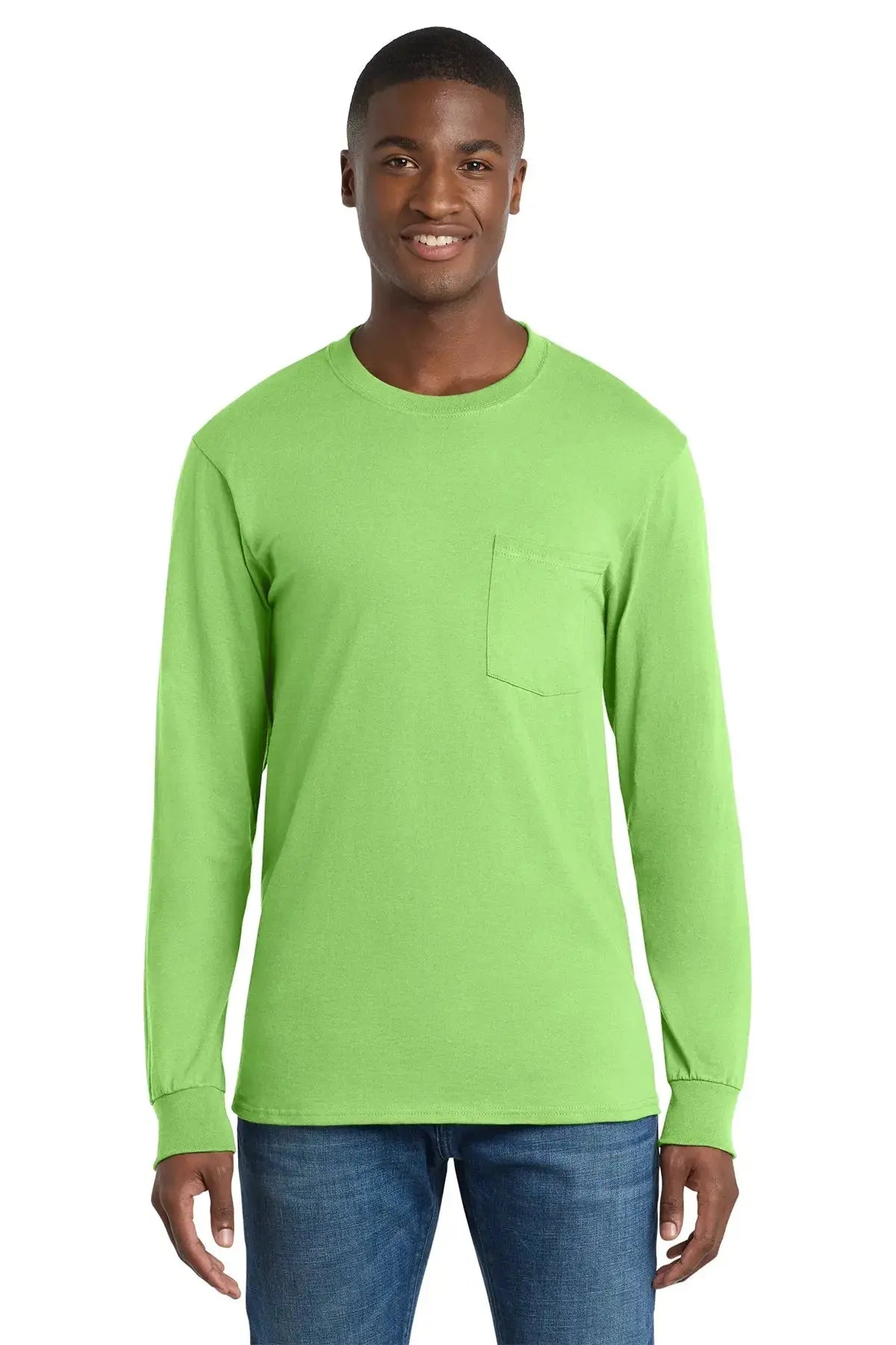 Port & Co™ Tall Long Sleeve Essential Pocket Tee #PC61LSPT Game Over Merch