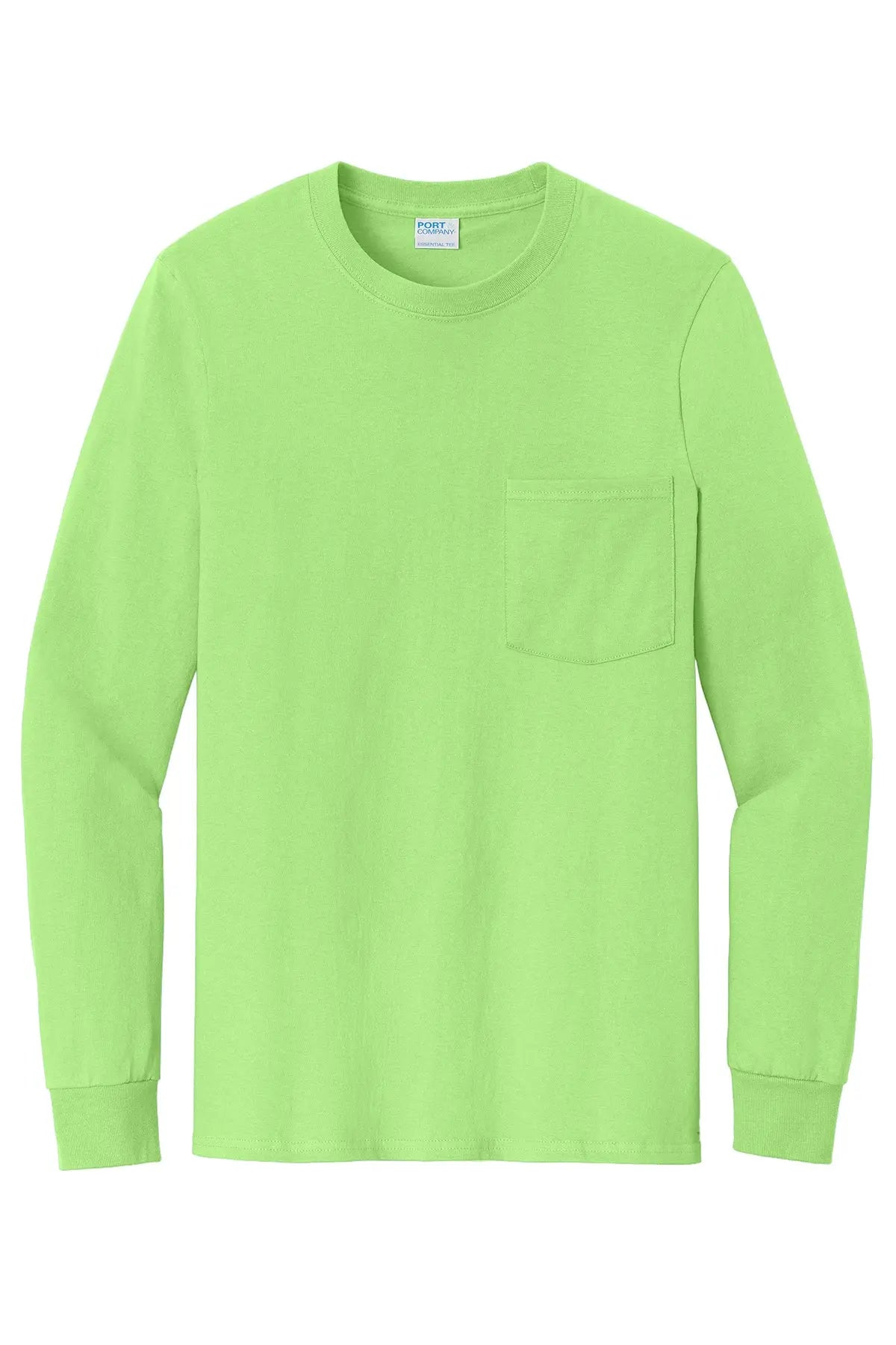 Port & Co™ Tall Long Sleeve Essential Pocket Tee #PC61LSPT