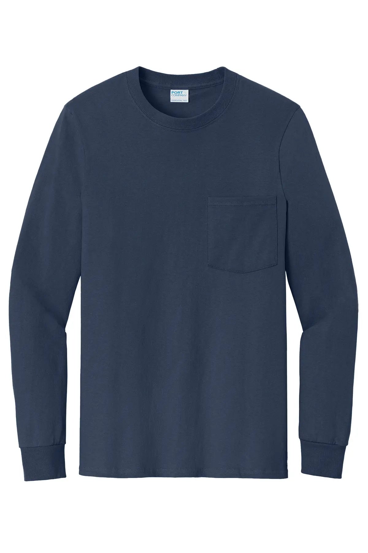 Port & Co™ Tall Long Sleeve Essential Pocket Tee #PC61LSPT