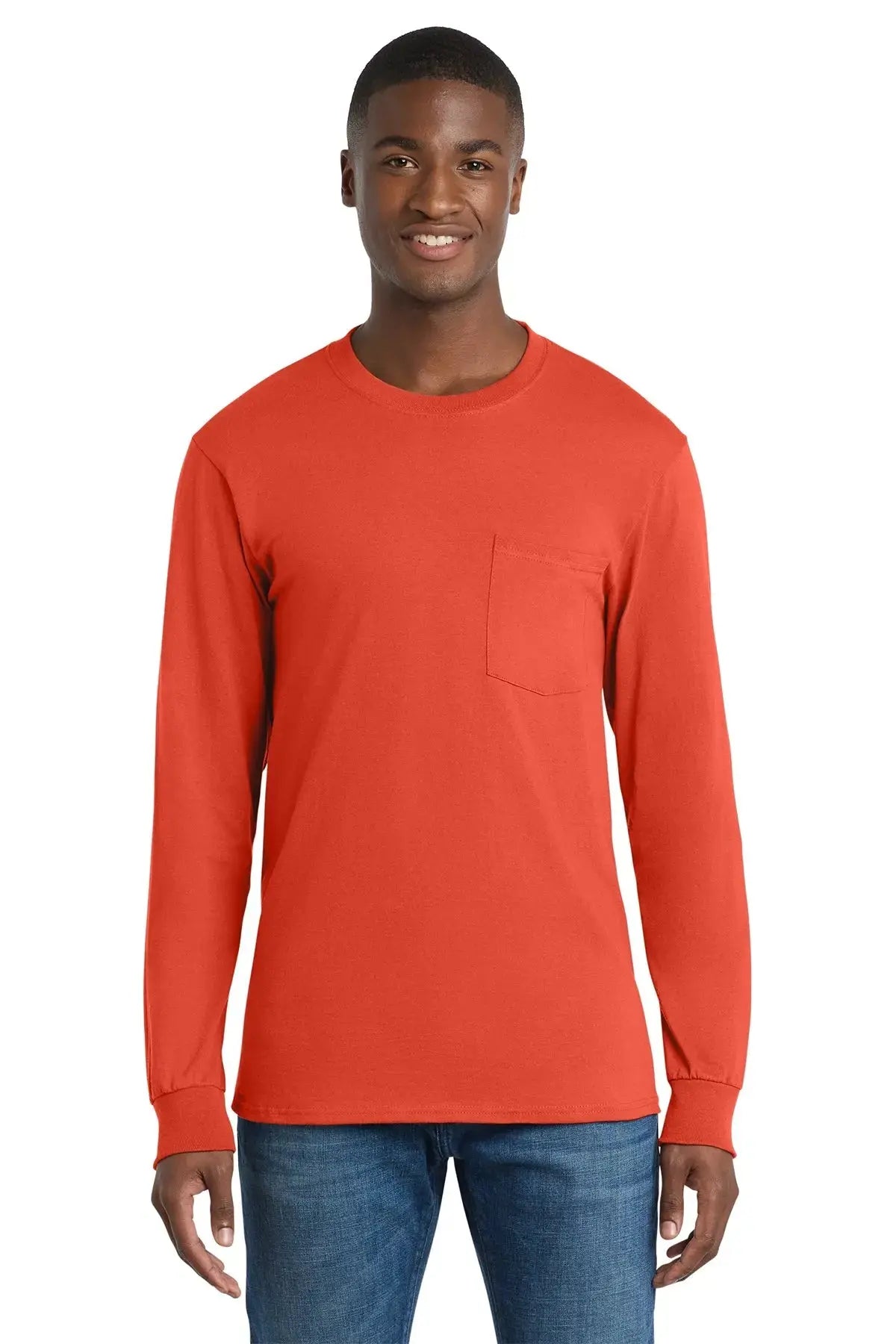 Port & Co™ Tall Long Sleeve Essential Pocket Tee #PC61LSPT Game Over Merch