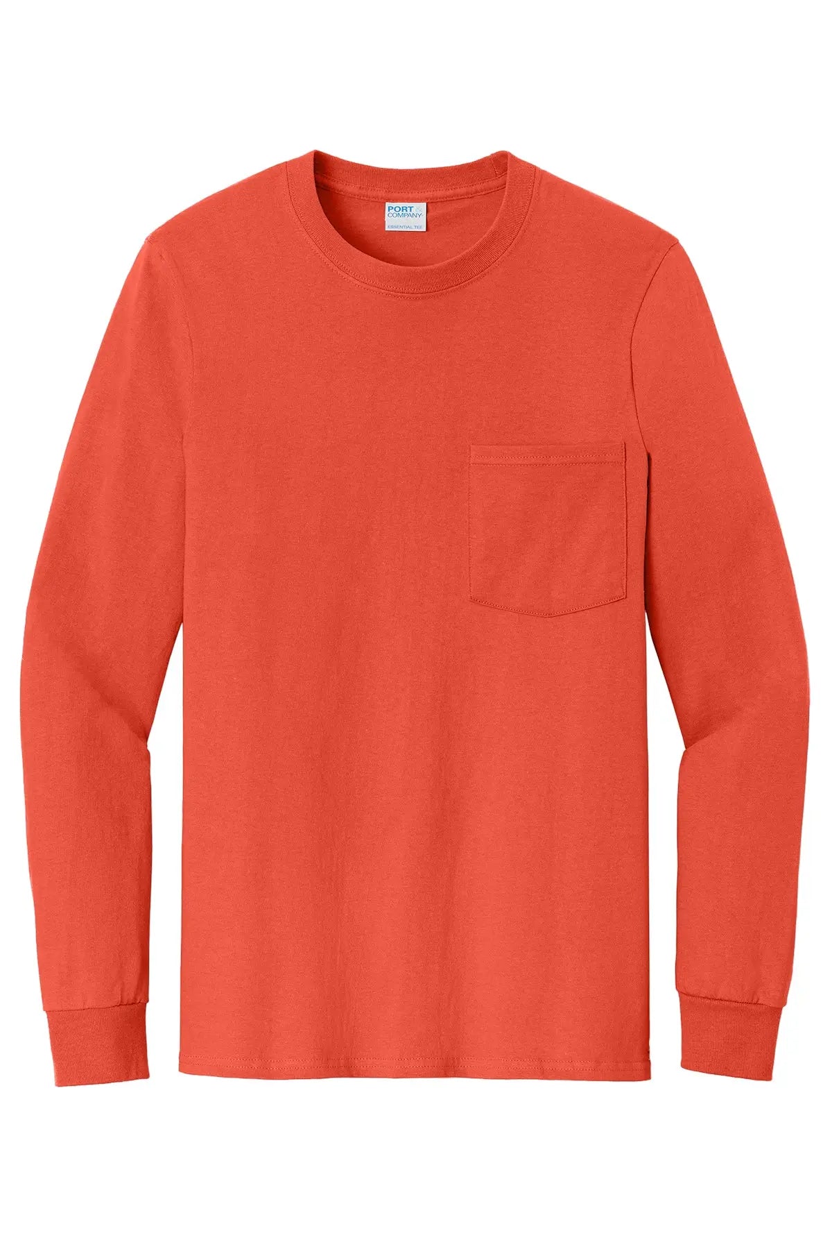 Port & Co™ Tall Long Sleeve Essential Pocket Tee #PC61LSPT