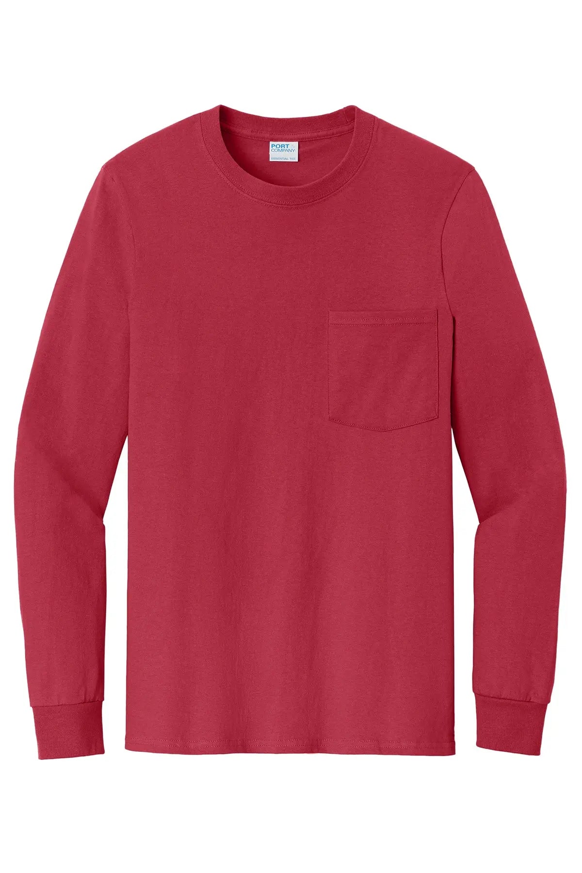 Port & Co™ Tall Long Sleeve Essential Pocket Tee #PC61LSPT