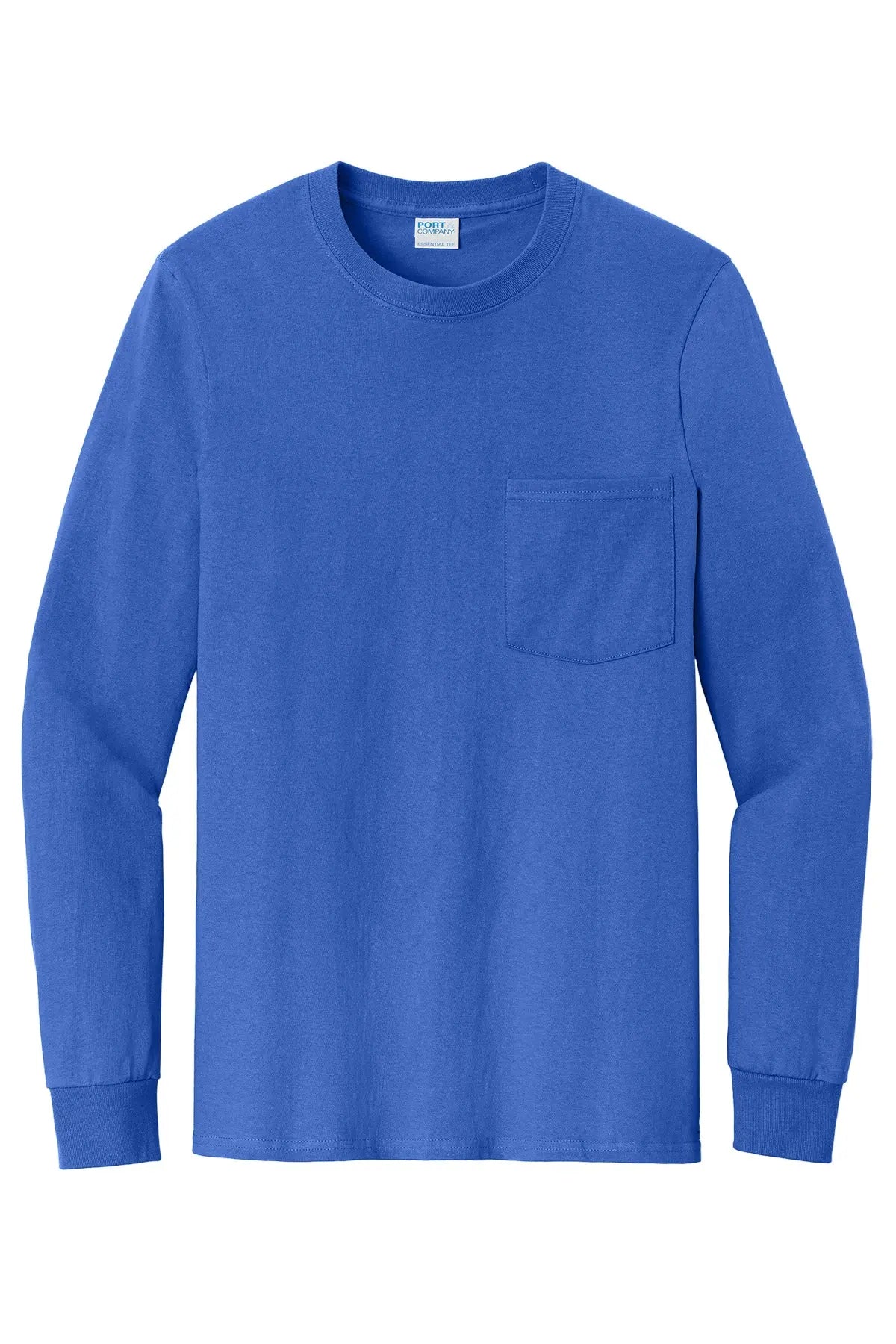 Port & Co™ Tall Long Sleeve Essential Pocket Tee #PC61LSPT