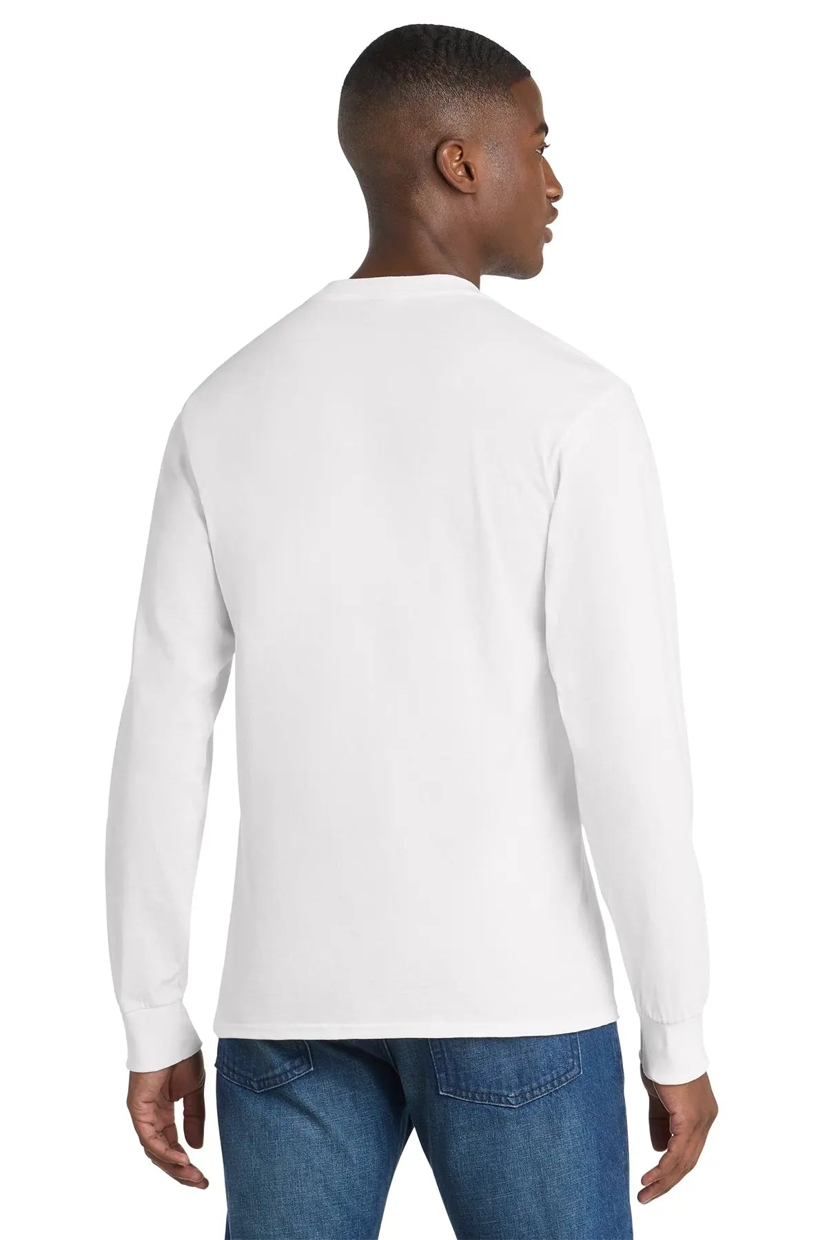 Port & Co™ Tall Long Sleeve Essential Pocket Tee #PC61LSPT