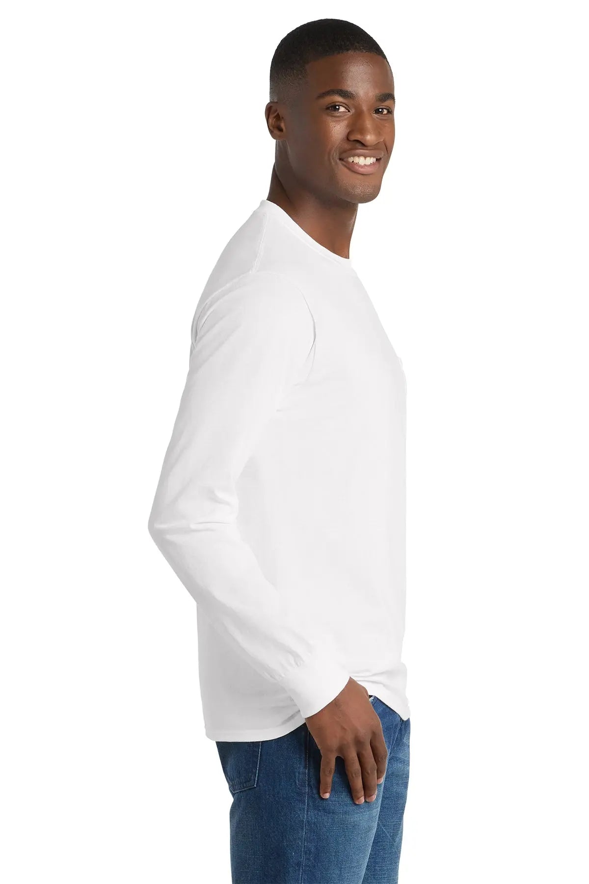 Port & Co™ Tall Long Sleeve Essential Pocket Tee #PC61LSPT