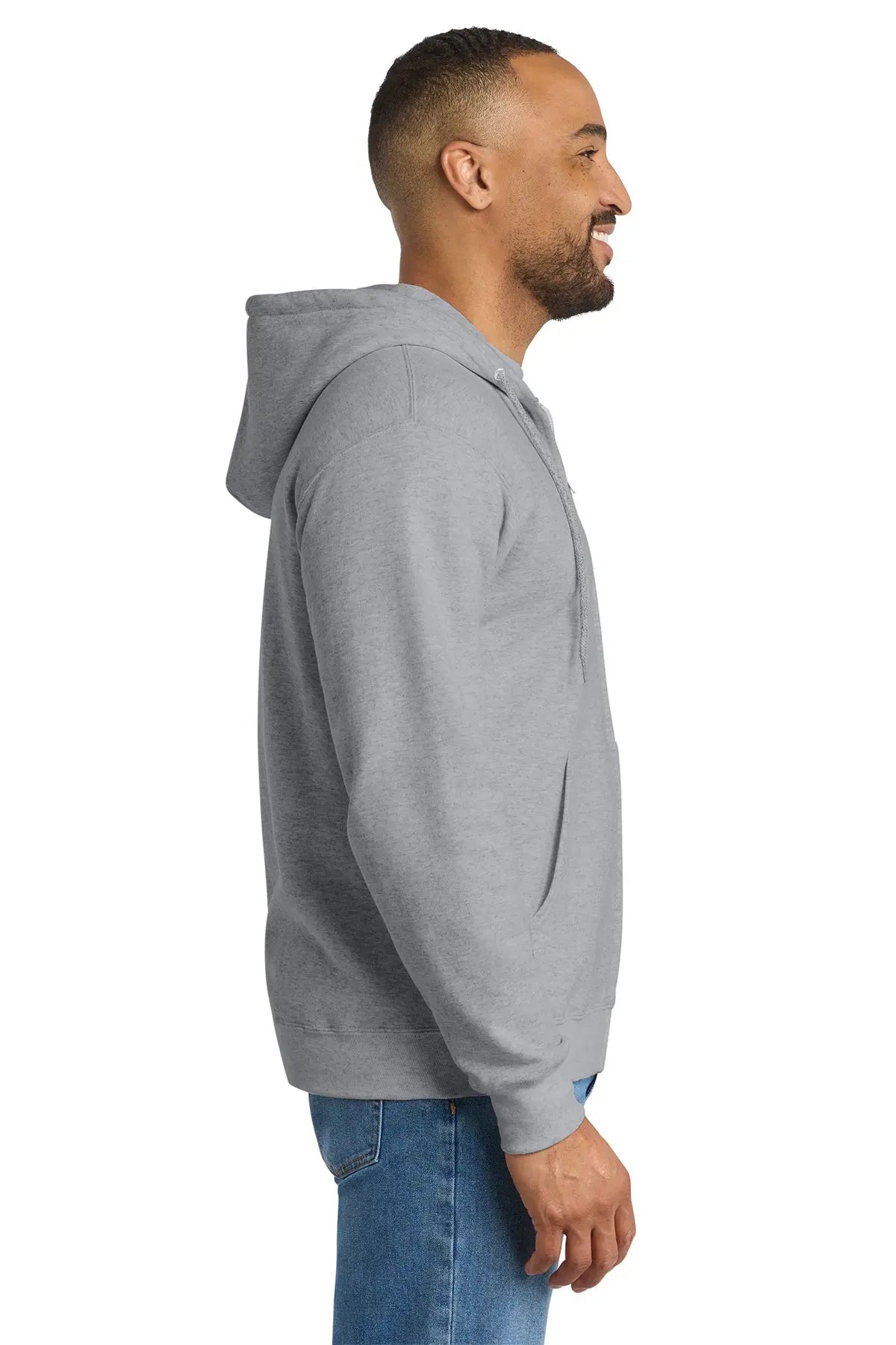 Port & Co™ Tall Essential Fleece Full-Zip Hooded Sweatshirt #PC90ZHT