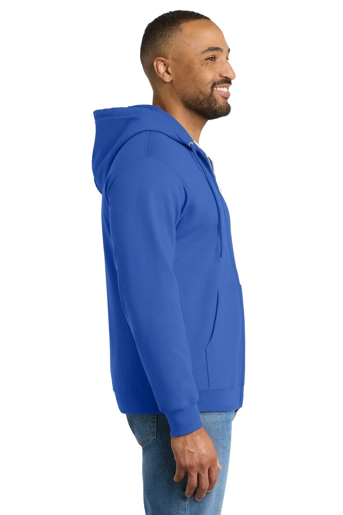 Port & Co™ Tall Essential Fleece Full-Zip Hooded Sweatshirt #PC90ZHT