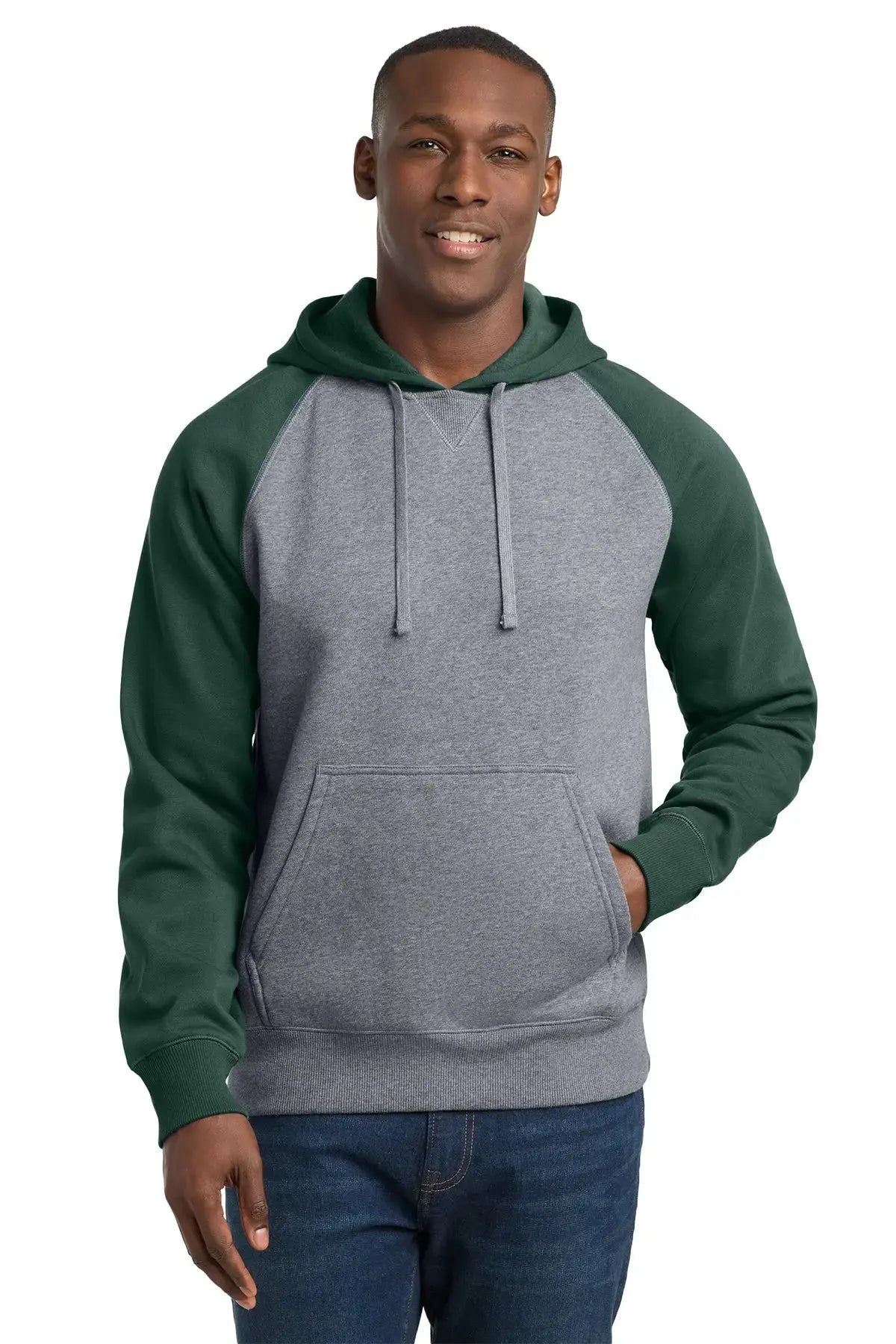 Sport-Tek® Raglan Colorblock Pullover Hooded Sweatshirt #ST267 Game Over Merch