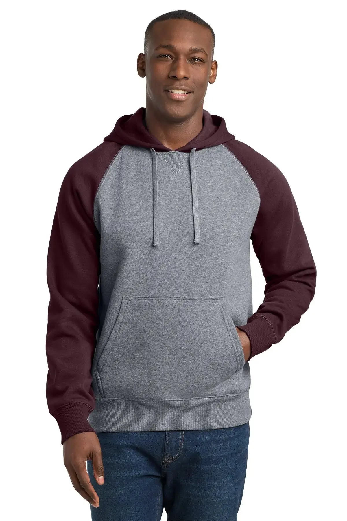 Sport-Tek® Raglan Colorblock Pullover Hooded Sweatshirt #ST267 Game Over Merch