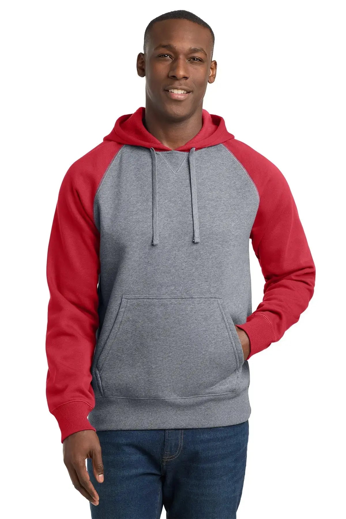 Sport-Tek® Raglan Colorblock Pullover Hooded Sweatshirt #ST267 Game Over Merch