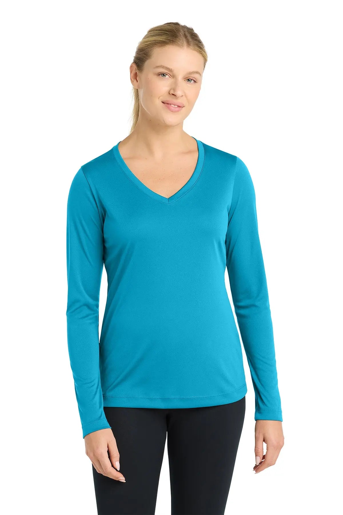 Sport-Tek® Women's Long Sleeve PosiCharge® Competitor™ V-Neck Tee #LST353LS