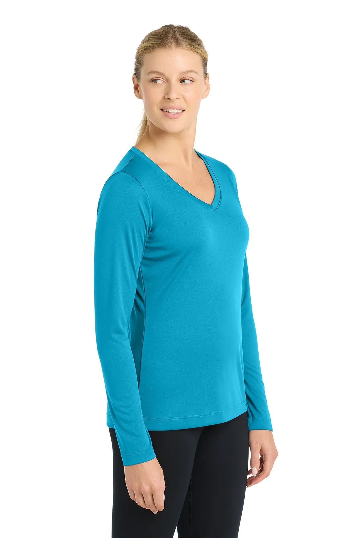 Sport-Tek® Women's Long Sleeve PosiCharge® Competitor™ V-Neck Tee #LST353LS