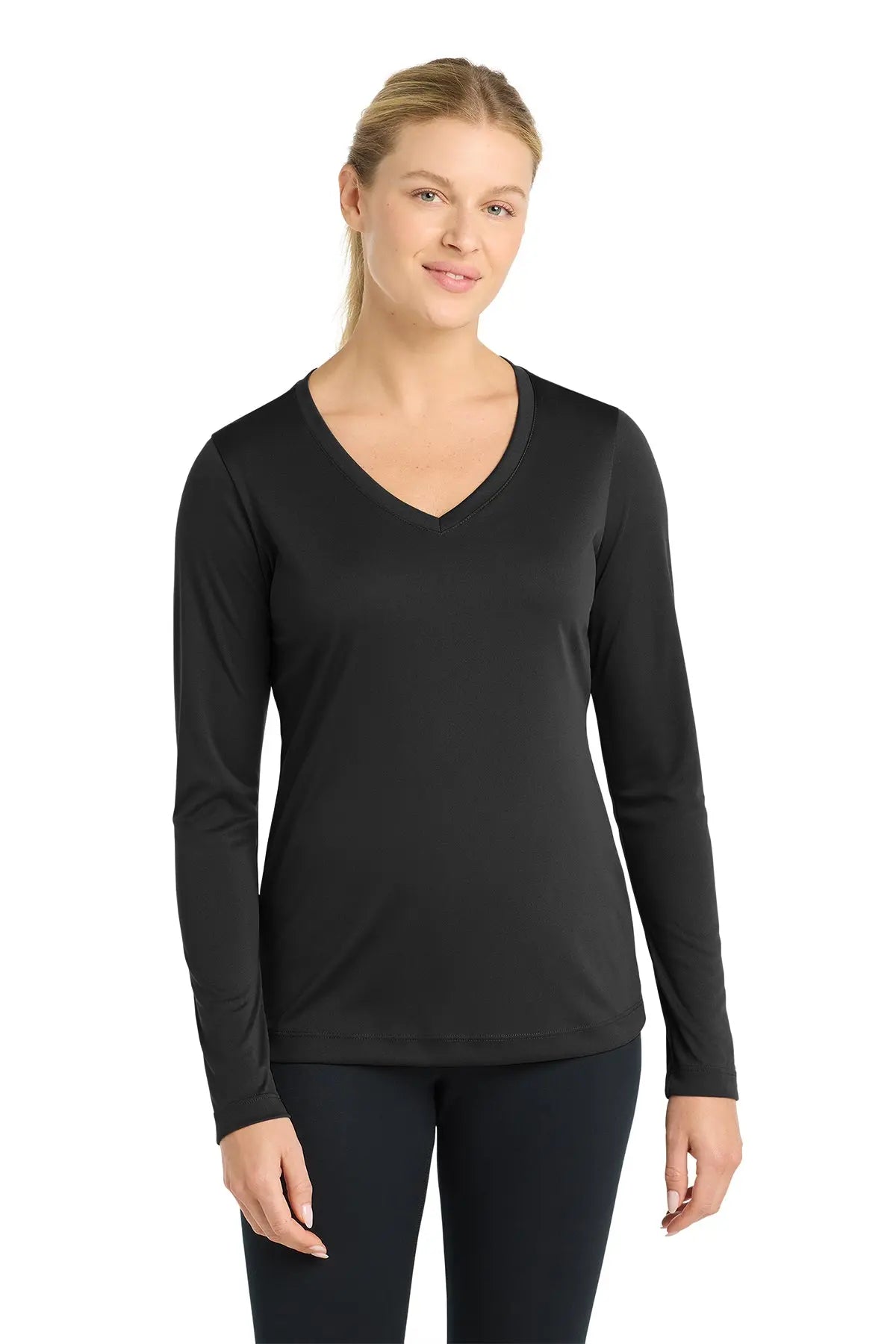 Sport-Tek® Women's Long Sleeve PosiCharge® Competitor™ V-Neck Tee #LST353LS