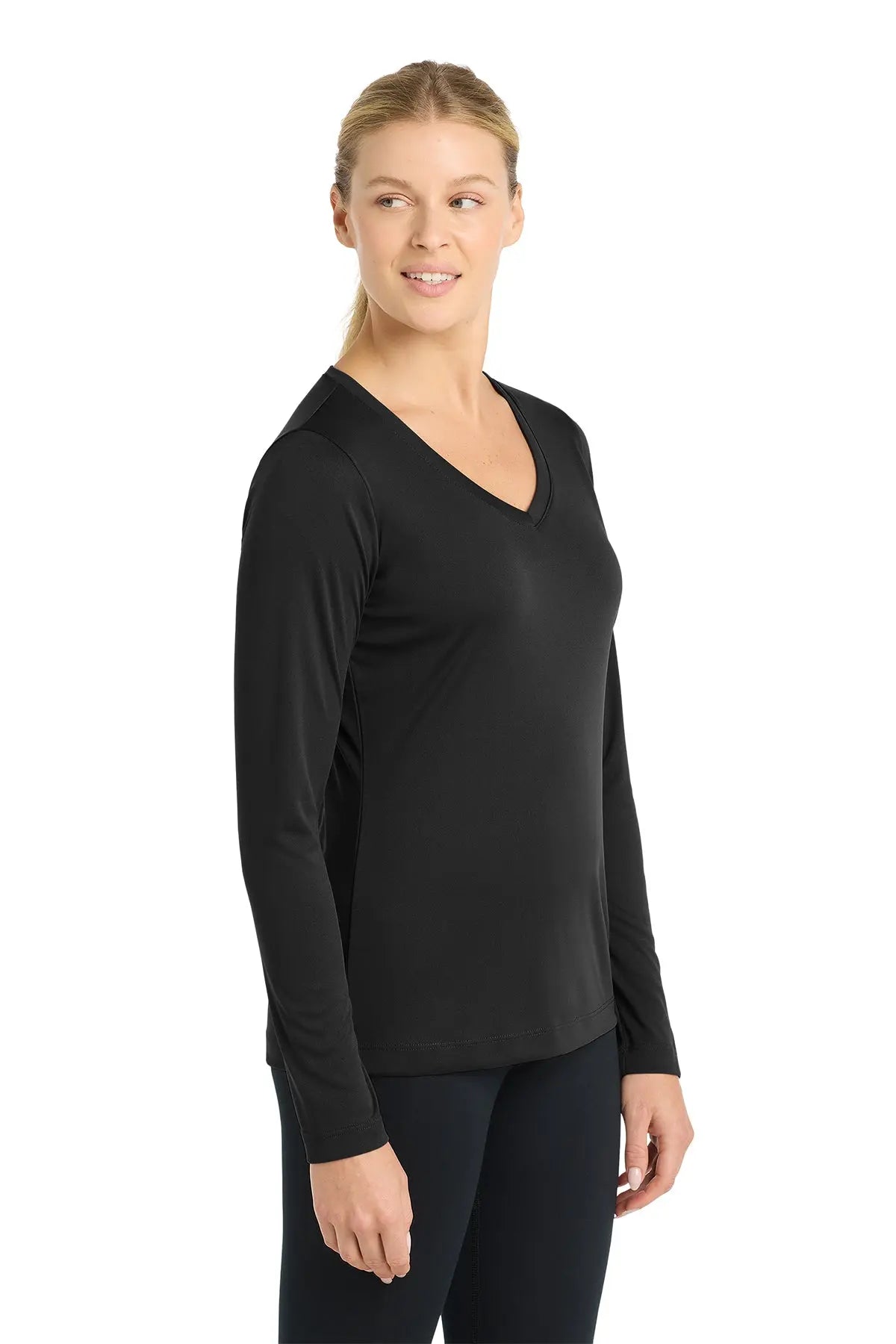 Sport-Tek® Women's Long Sleeve PosiCharge® Competitor™ V-Neck Tee #LST353LS