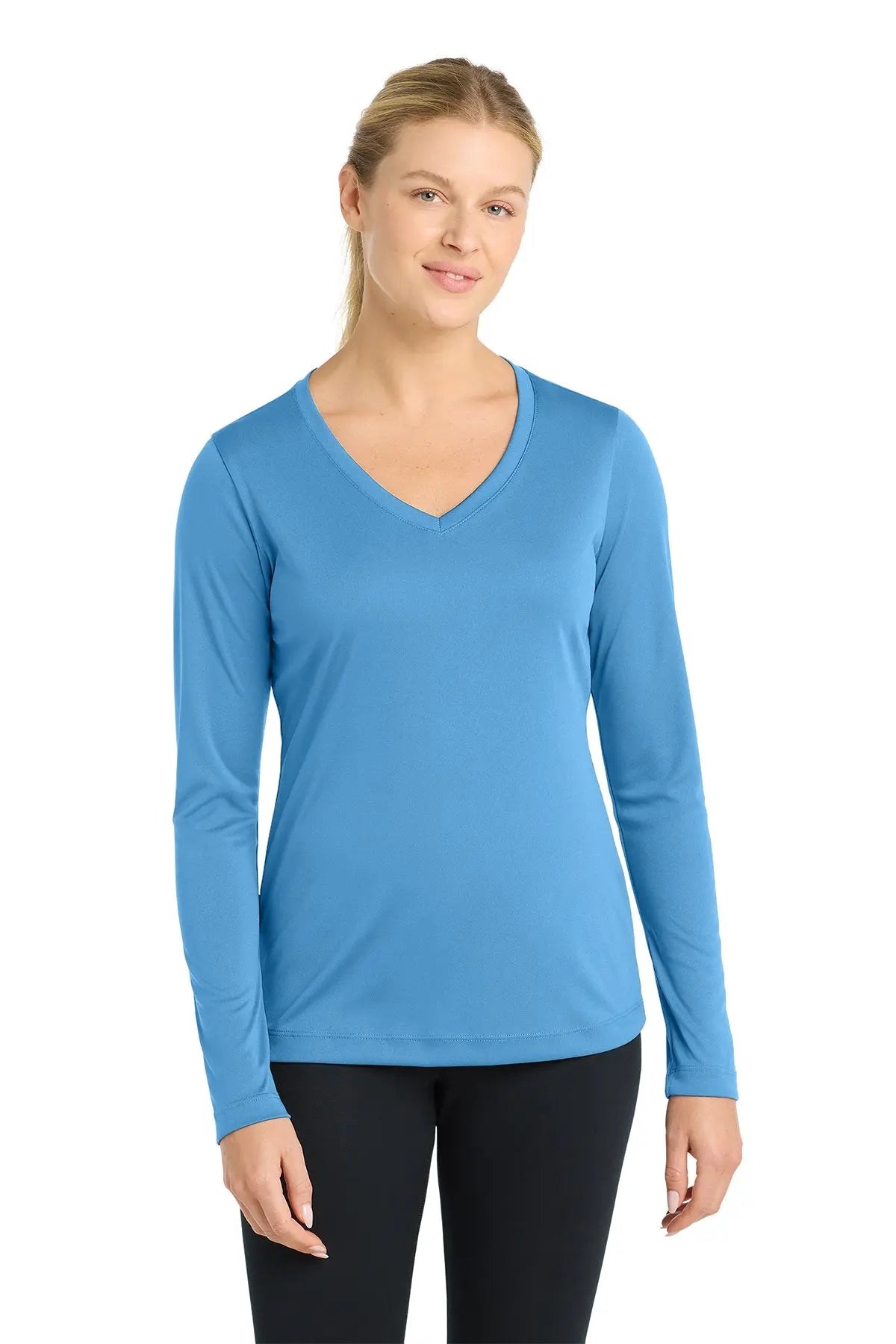 Sport-Tek® Women's Long Sleeve PosiCharge® Competitor™ V-Neck Tee #LST353LS