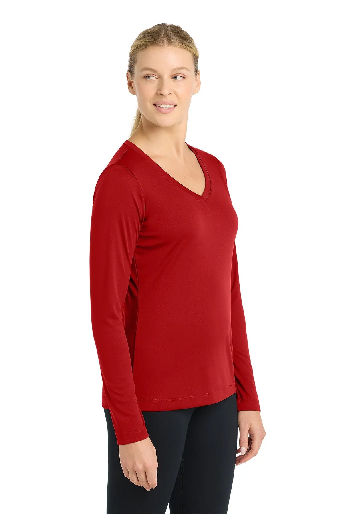 Sport-Tek® Women's Long Sleeve PosiCharge® Competitor™ V-Neck Tee #LST353LS
