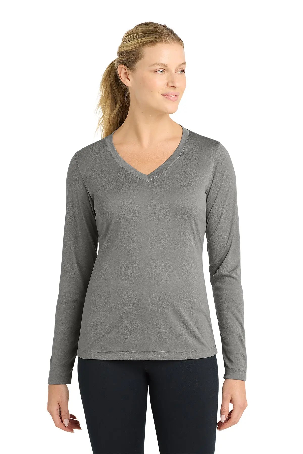 Sport-Tek® Women's Long Sleeve PosiCharge® Competitor™ V-Neck Tee #LST353LS