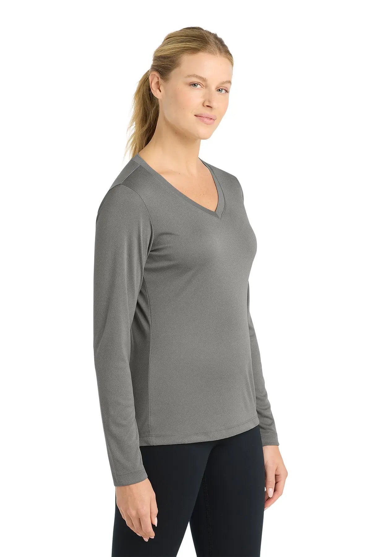 Sport-Tek® Women's Long Sleeve PosiCharge® Competitor™ V-Neck Tee #LST353LS