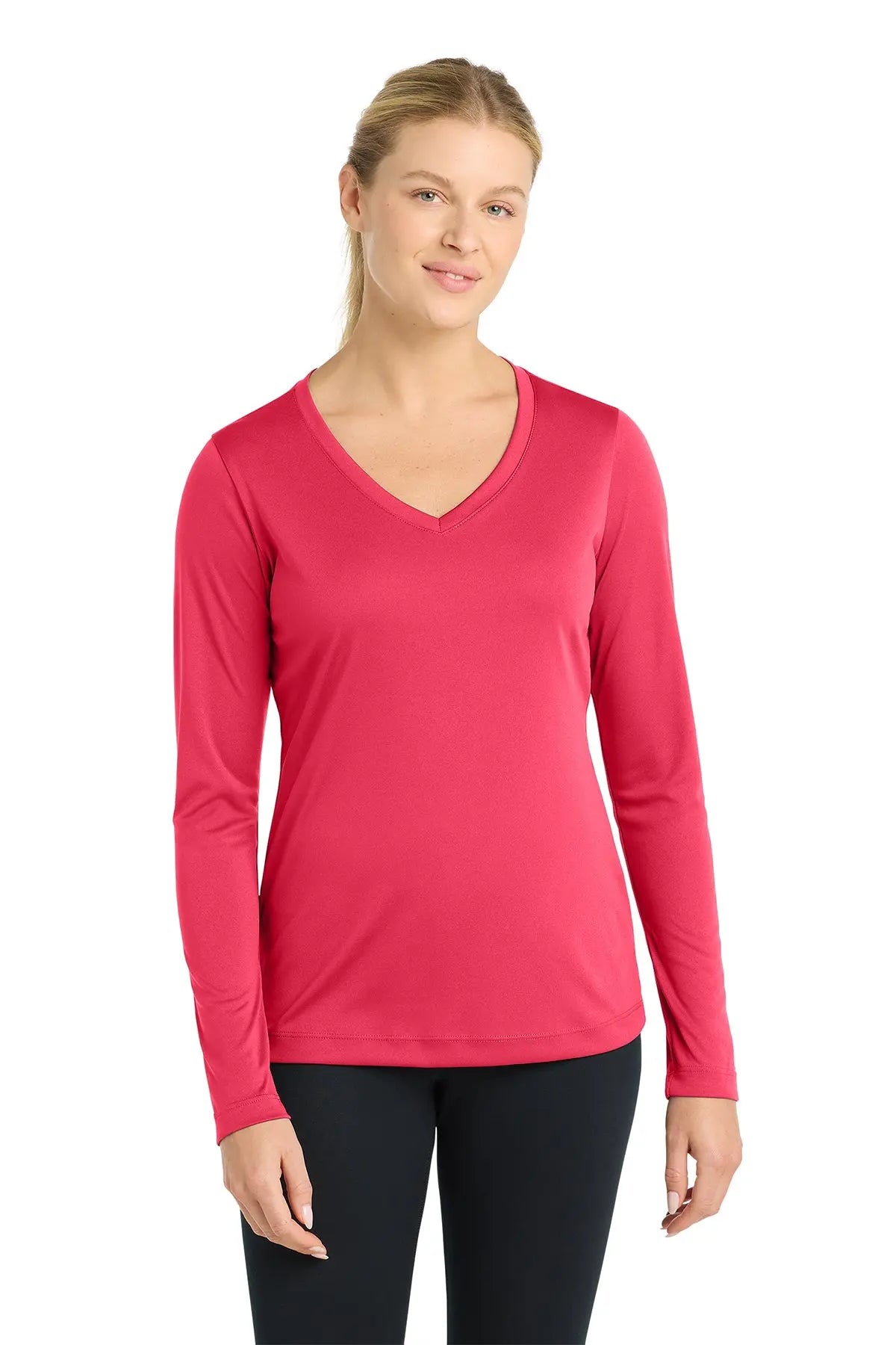 Sport-Tek® Women's Long Sleeve PosiCharge® Competitor™ V-Neck Tee #LST353LS