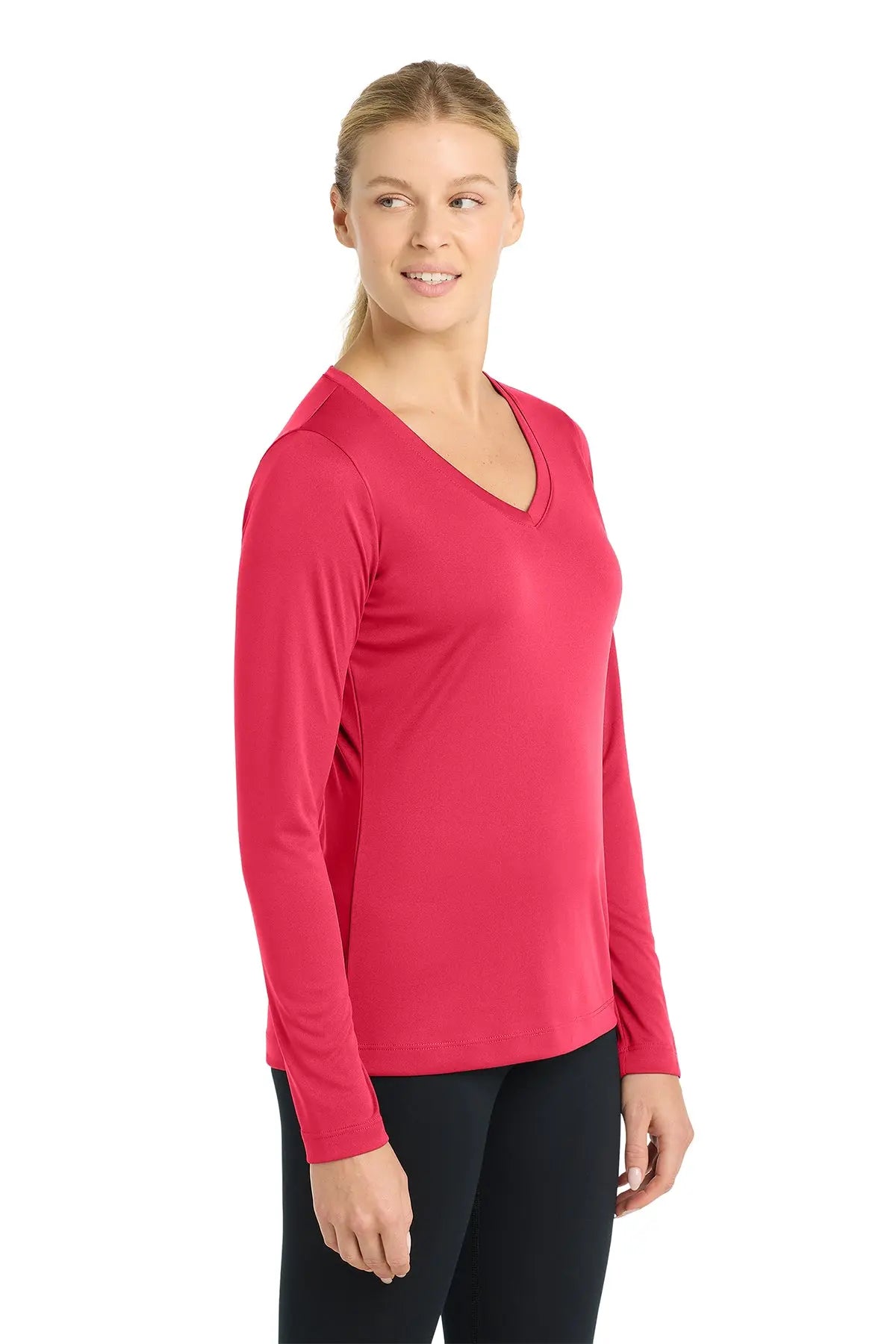 Sport-Tek® Women's Long Sleeve PosiCharge® Competitor™ V-Neck Tee #LST353LS