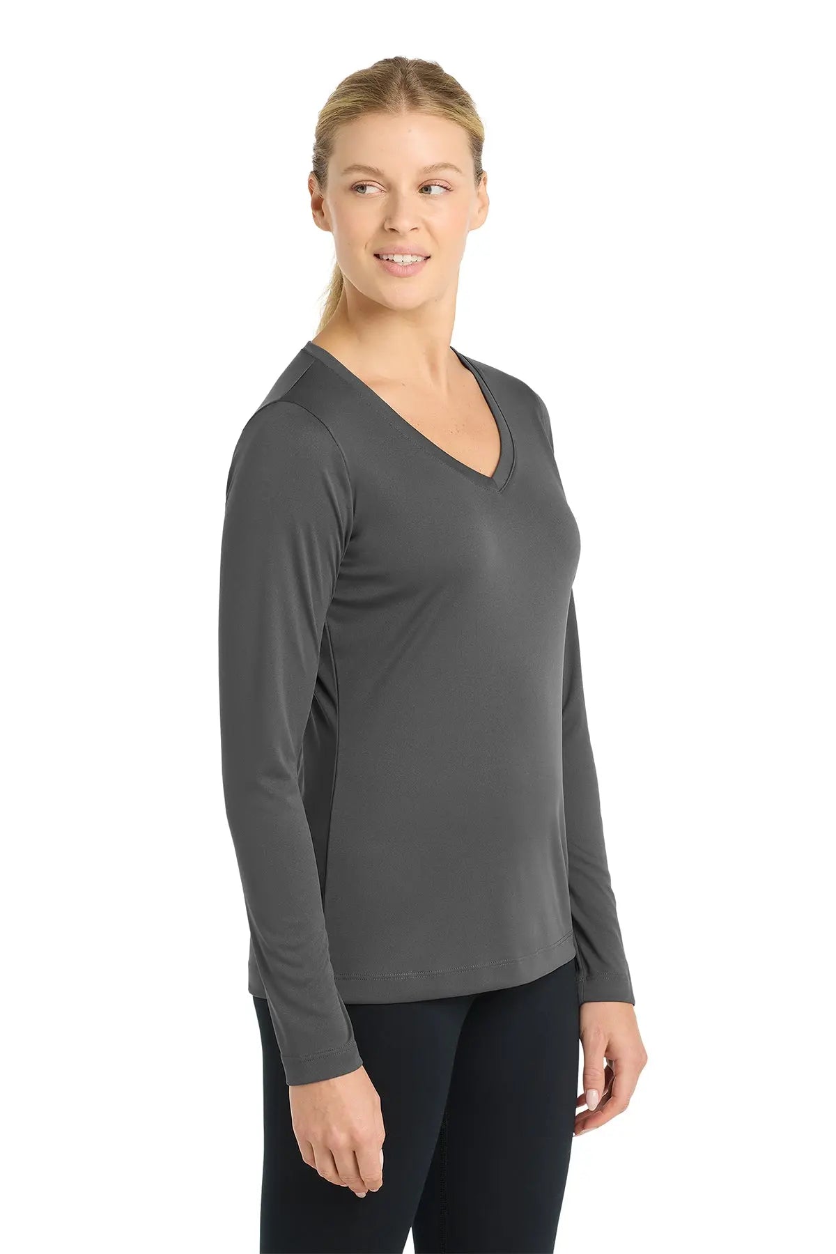 Sport-Tek® Women's Long Sleeve PosiCharge® Competitor™ V-Neck Tee #LST353LS