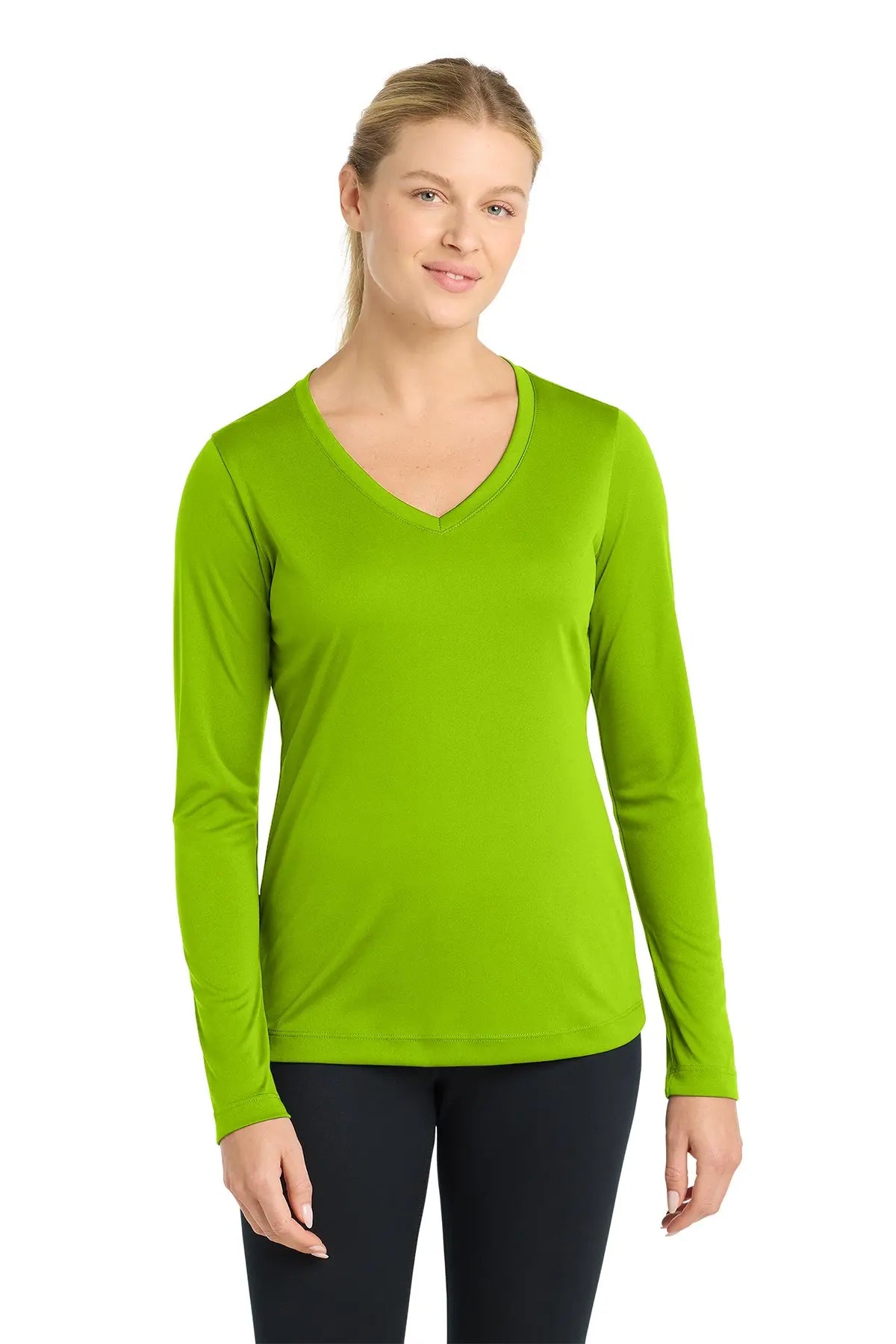 Sport-Tek® Women's Long Sleeve PosiCharge® Competitor™ V-Neck Tee #LST353LS